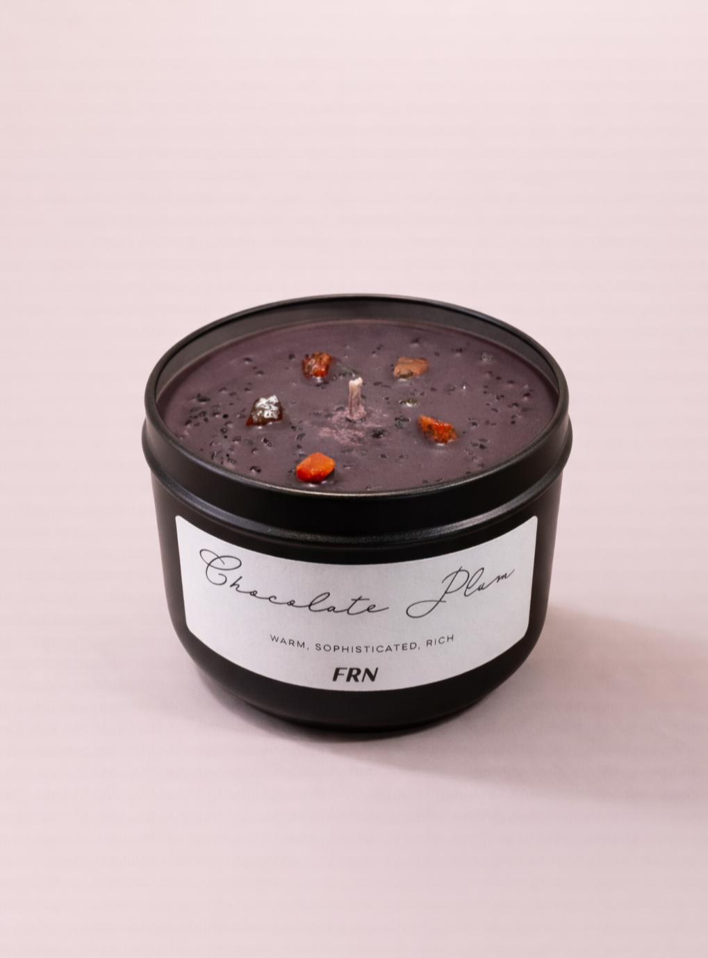 Chocolate Plum Candle Tin