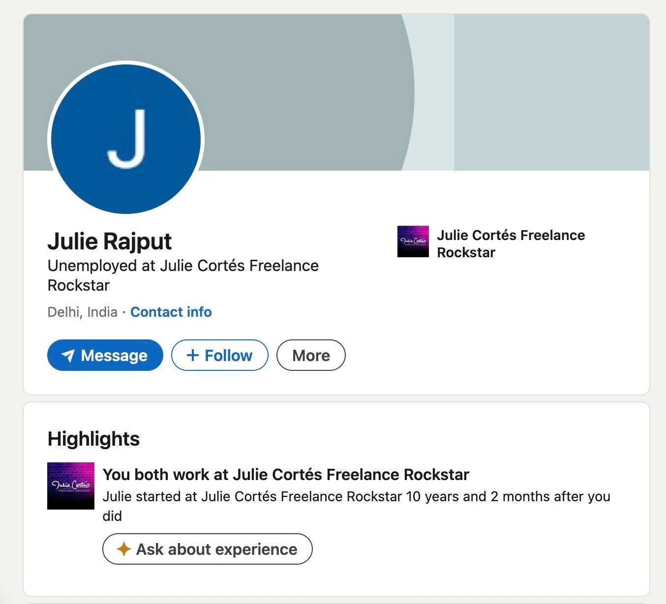So &hellip; this was a first. 👀

Sure, I&rsquo;ve been copied, mimicked, and impersonated before (comes with the territory, I guess). 

But this one? She actually listed herself on LinkedIn as working for my company!

Like, excuse me. What?! 😂

I m