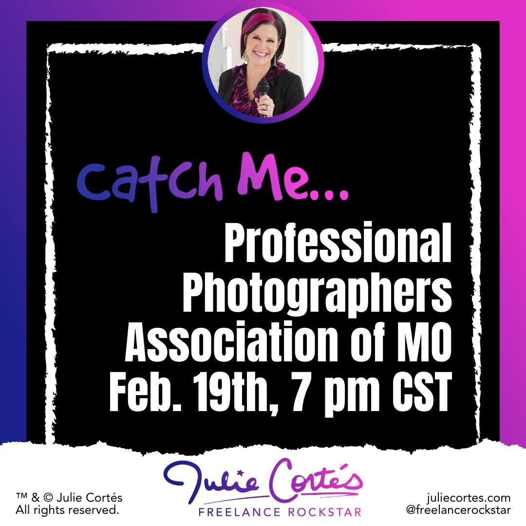 🎤 Exciting news! 

I&rsquo;ve been invited by the Professional Photographers Association of Missouri (MPPA) to speak on Feb. 19th for an online webinar designed to help creative professionals level up their mindset and business. ￼

I&rsquo;ll be pre