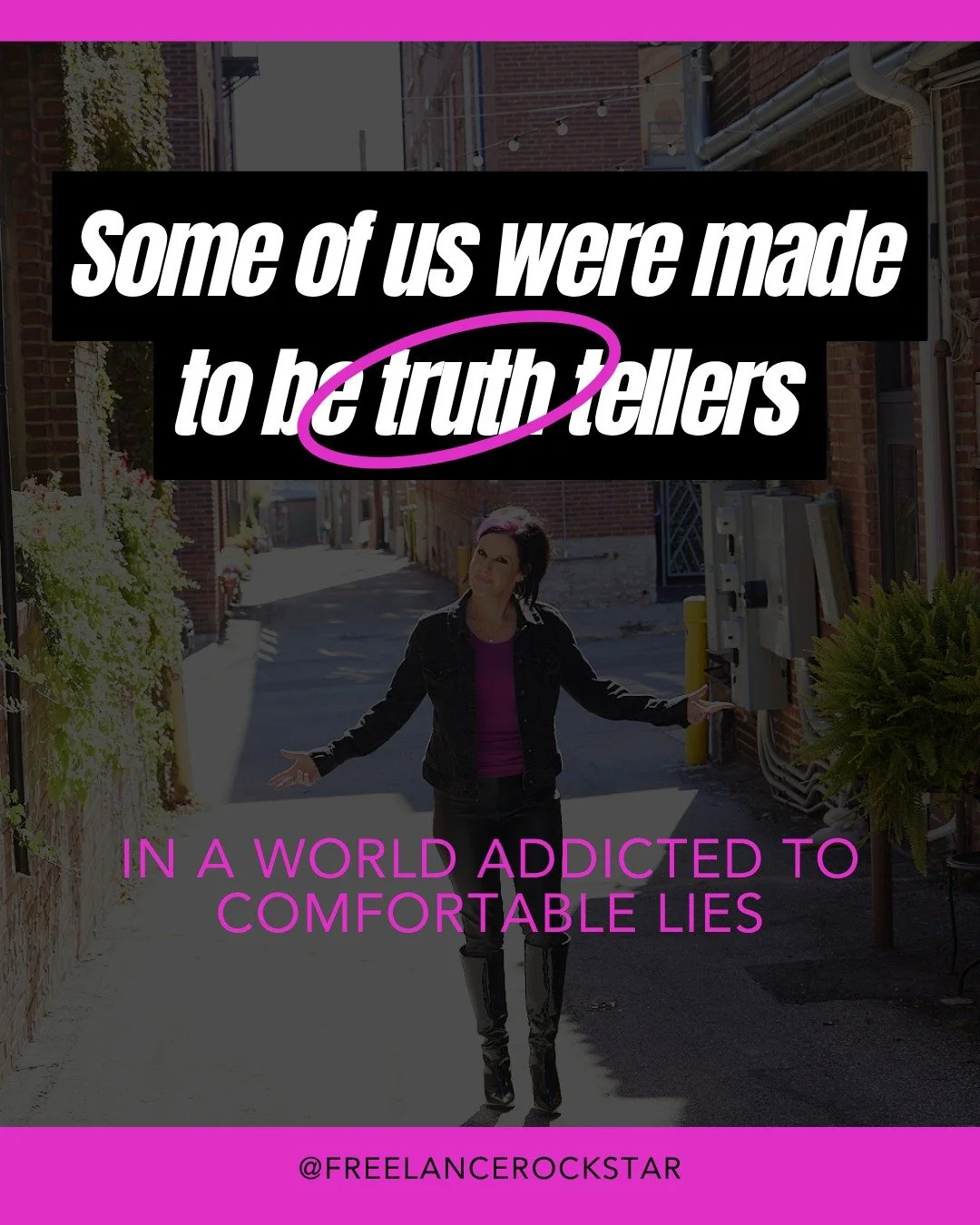 Truth teller. Professional comfort disruptor.

Can't stop. Won't stop.

And yeah &hellip; I can help you do the same. 😎

#BeBold #BeBrave #BeBadass