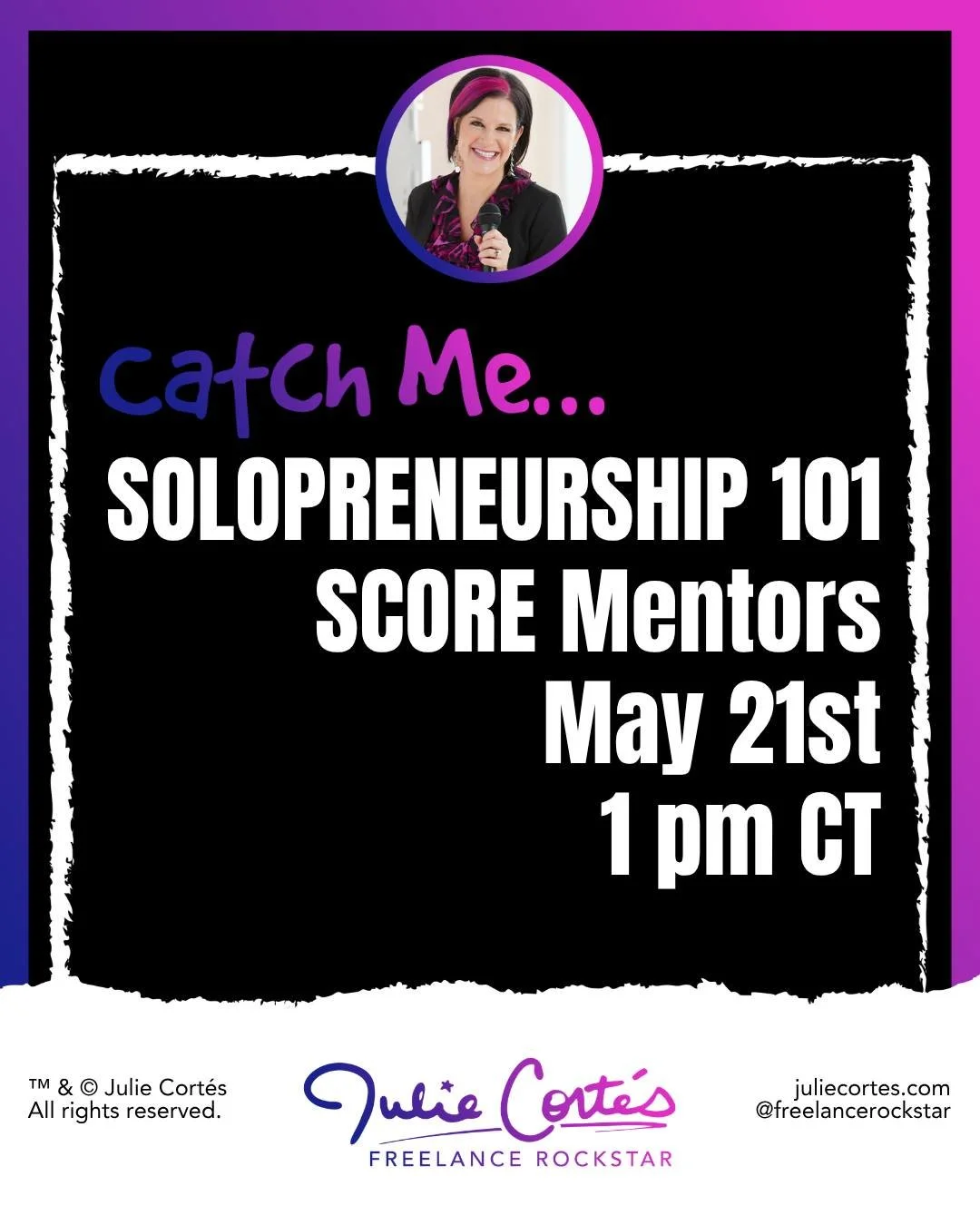 Honored to be invited back by SCORE Kansas City yet again to teach &ldquo;Solopreneurship 101&rdquo; on May 21st!

Every time we do this webinar, it fills with smart, motivated people who are ready to stop winging it and start building something real