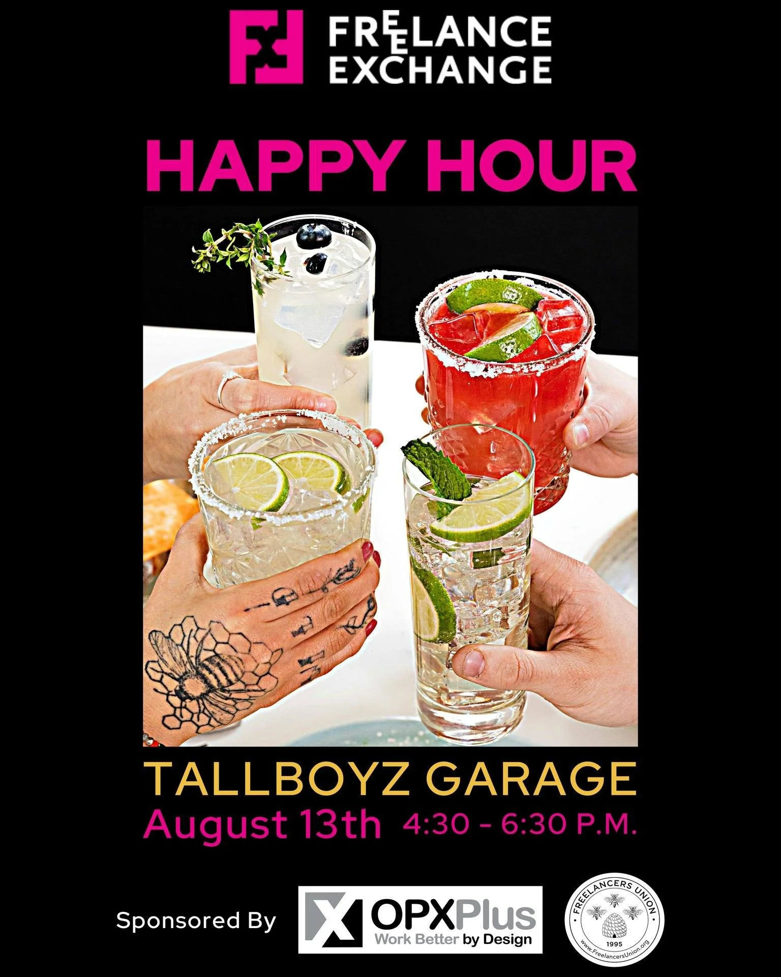 Happy Hour? Yes, please! 🍷

Join @fxofkc tomorrow for a fun, networking happy hour at the new Tallboyz Garage in Overland Park. 

Whether you're a freelancer / solopreneur, looking to become one, or are wanting to hire a freelancer, I highly recomme
