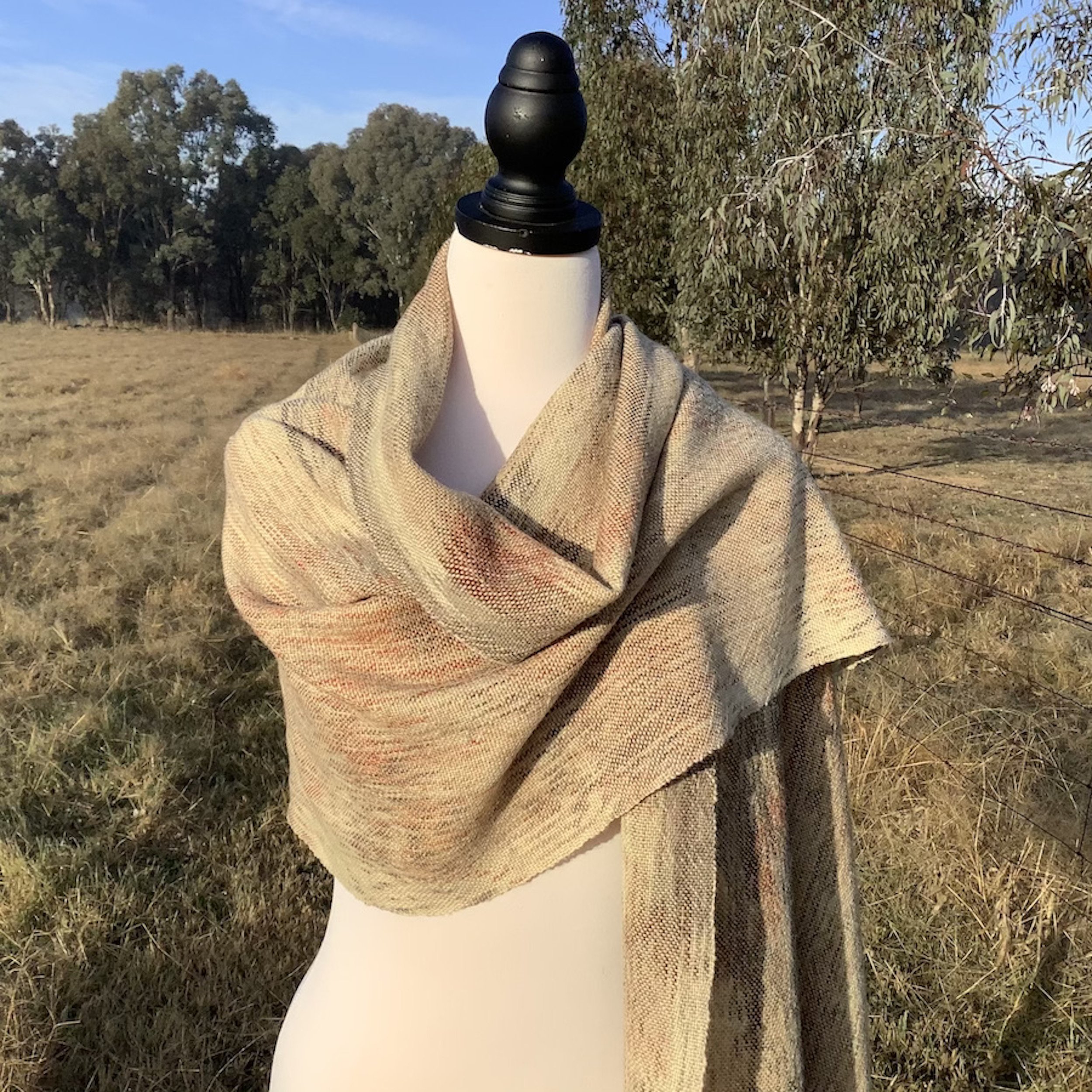 eco dyed alpaca wrap