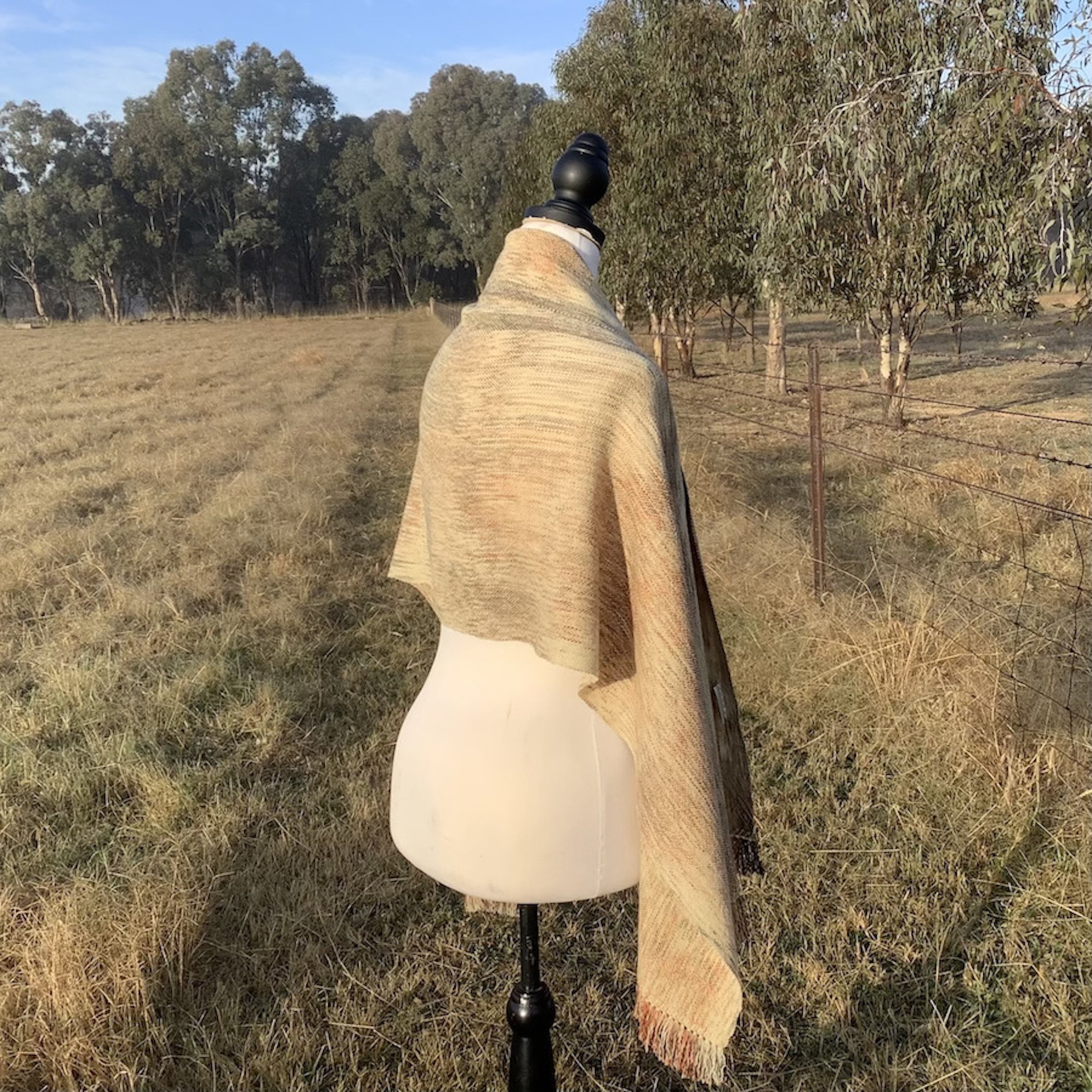 eco dyed alpaca wrap