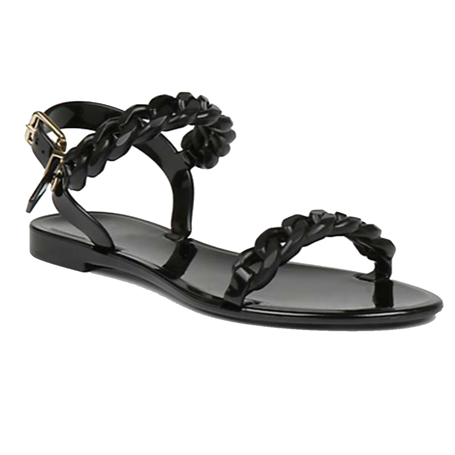 Black & Strappy: The Jelly Sandal Grows Up