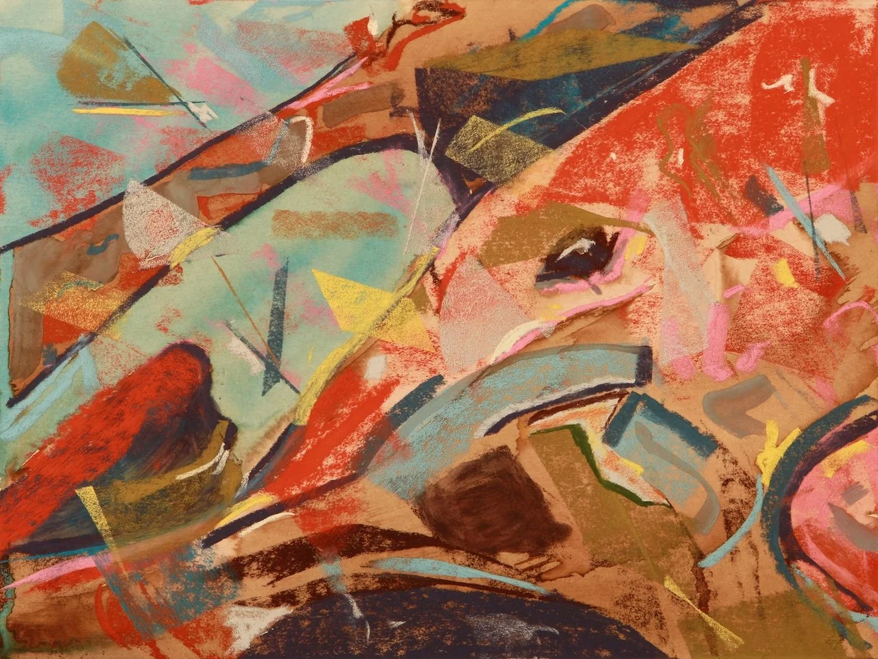 Abstract pastel painting