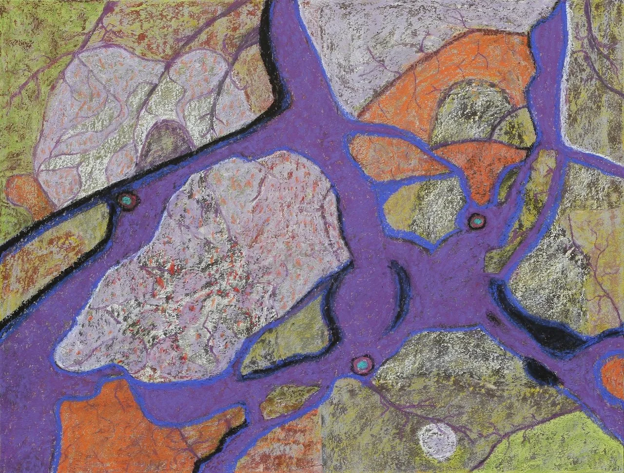 Abstract pastel painting