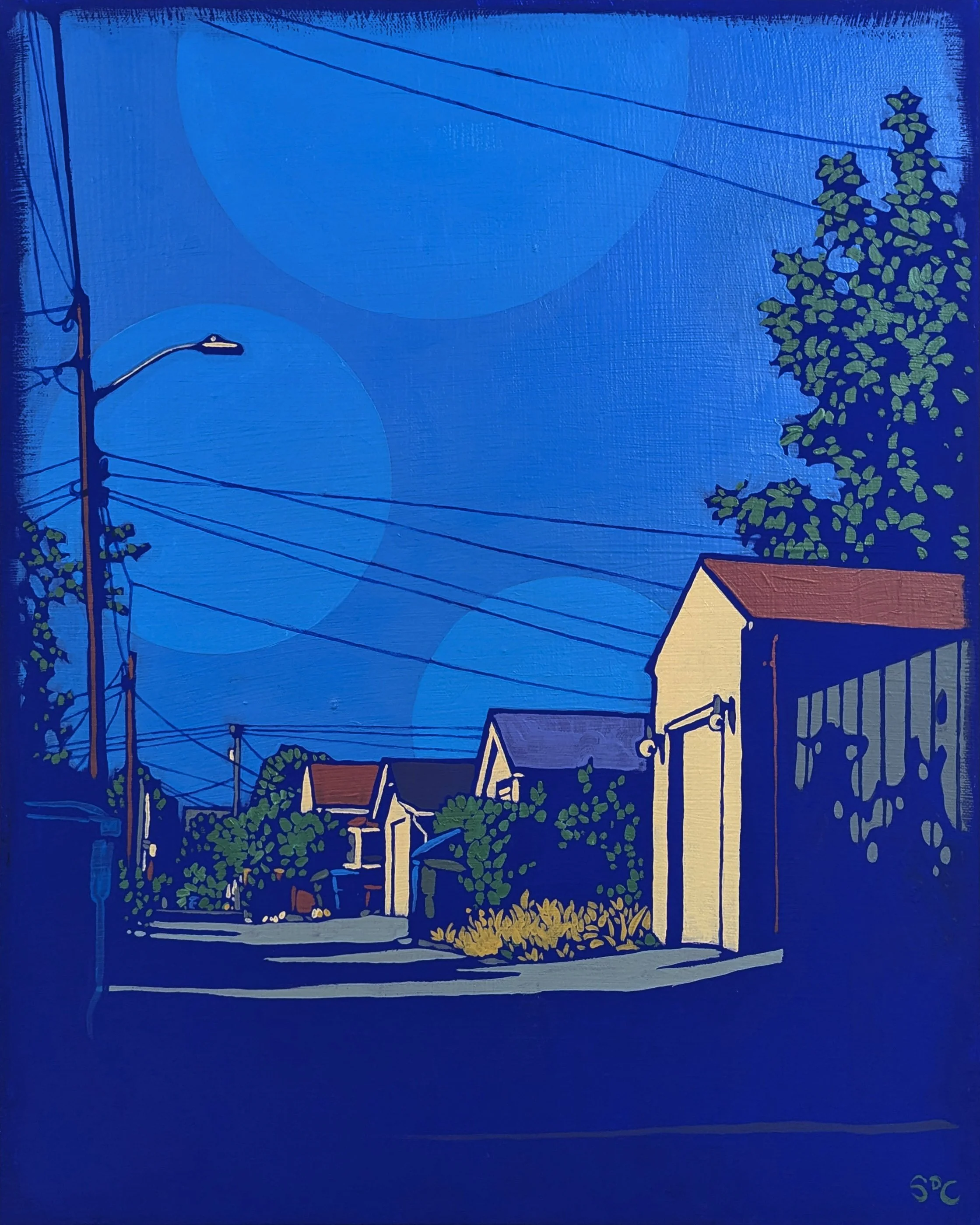 Bracing Myself for a Difficult Phone Call, acrylic on canvas, 16 x 20, 2025