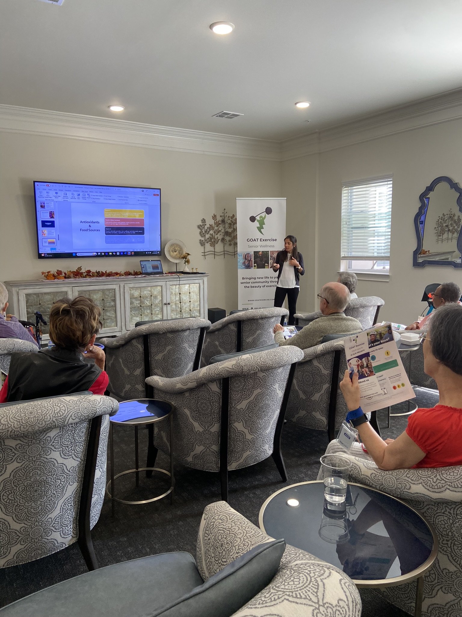 The GOAT Exercise Active Nutrition health program in a senior living community