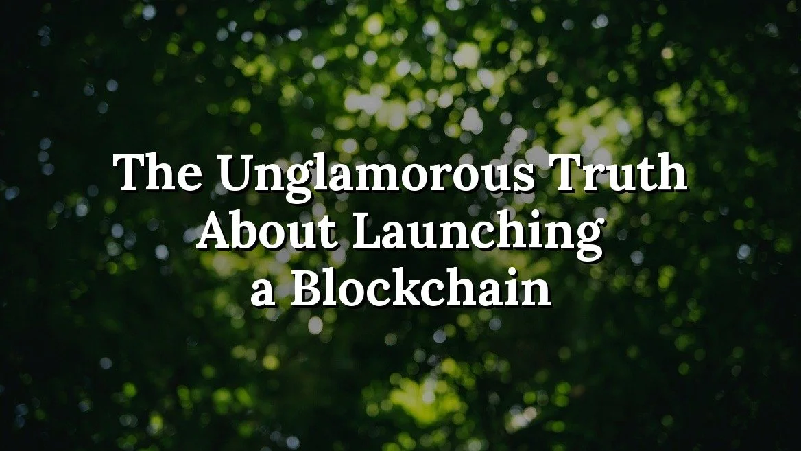 The Unglamorous Truth About Launching a Blockchain