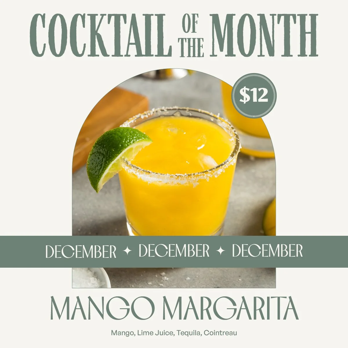 COCKTAIL OF THE MONTH - DECEMBER