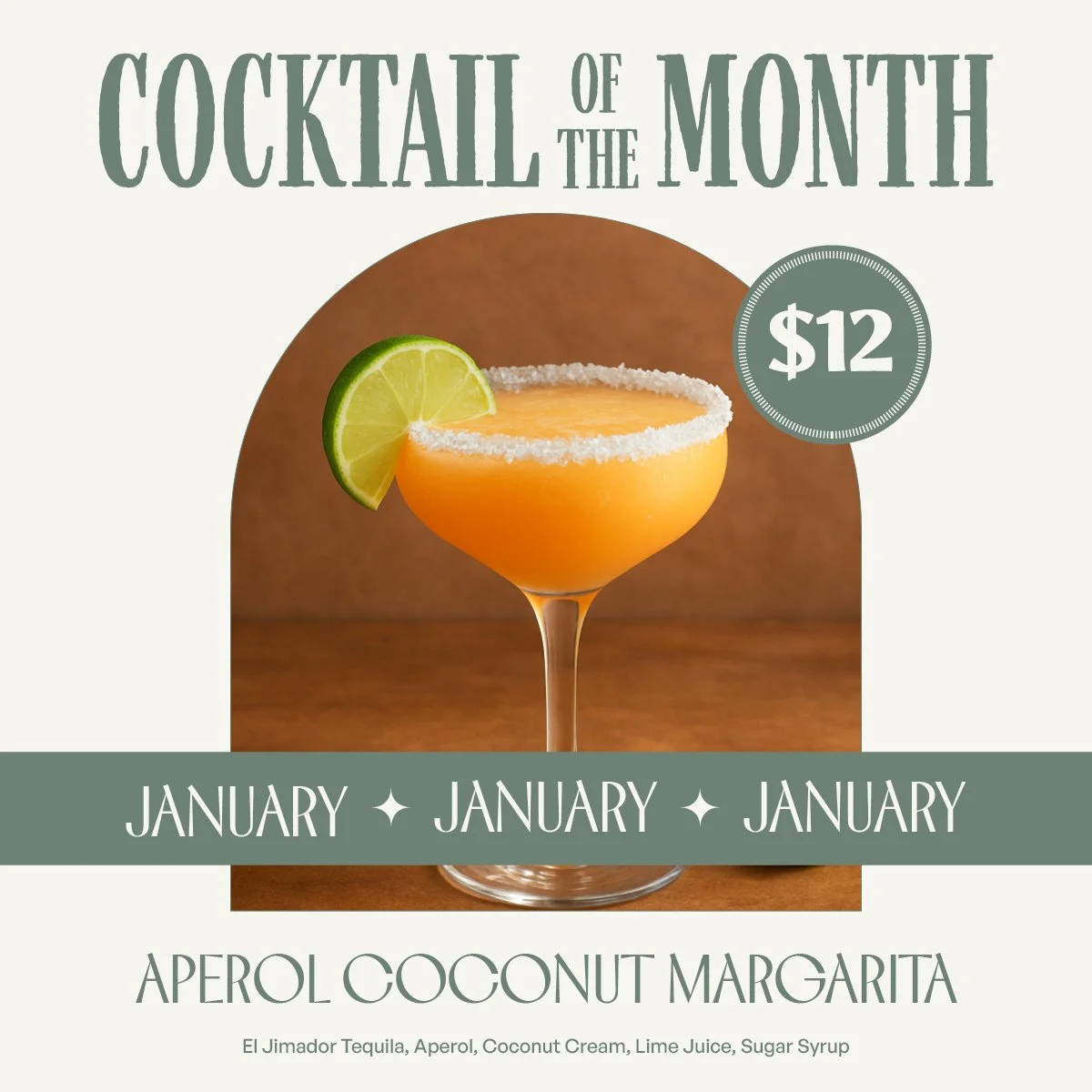 COCKTAIL OF THE MONTH - JANUARY