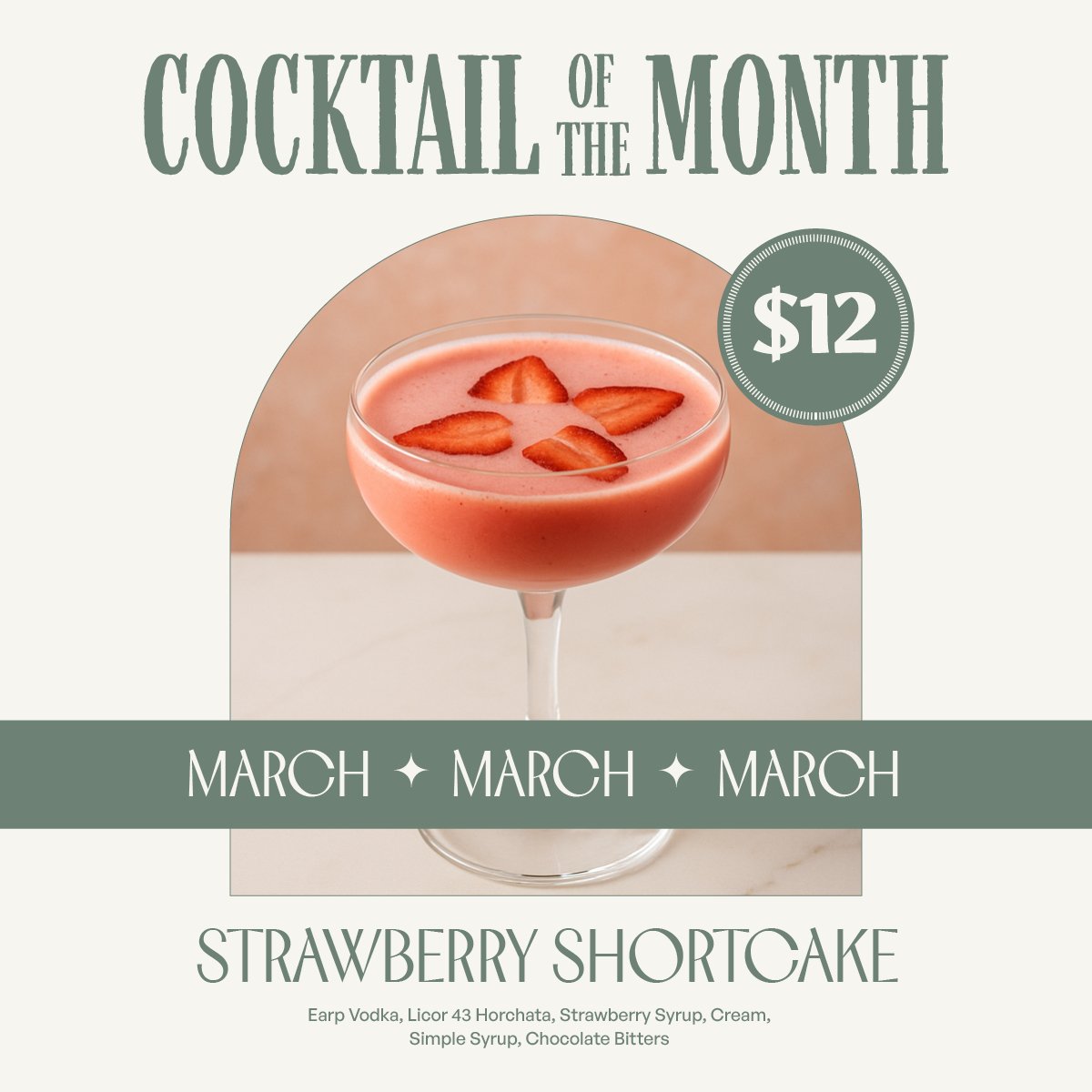 COCKTAIL OF THE MONTH - MARCH