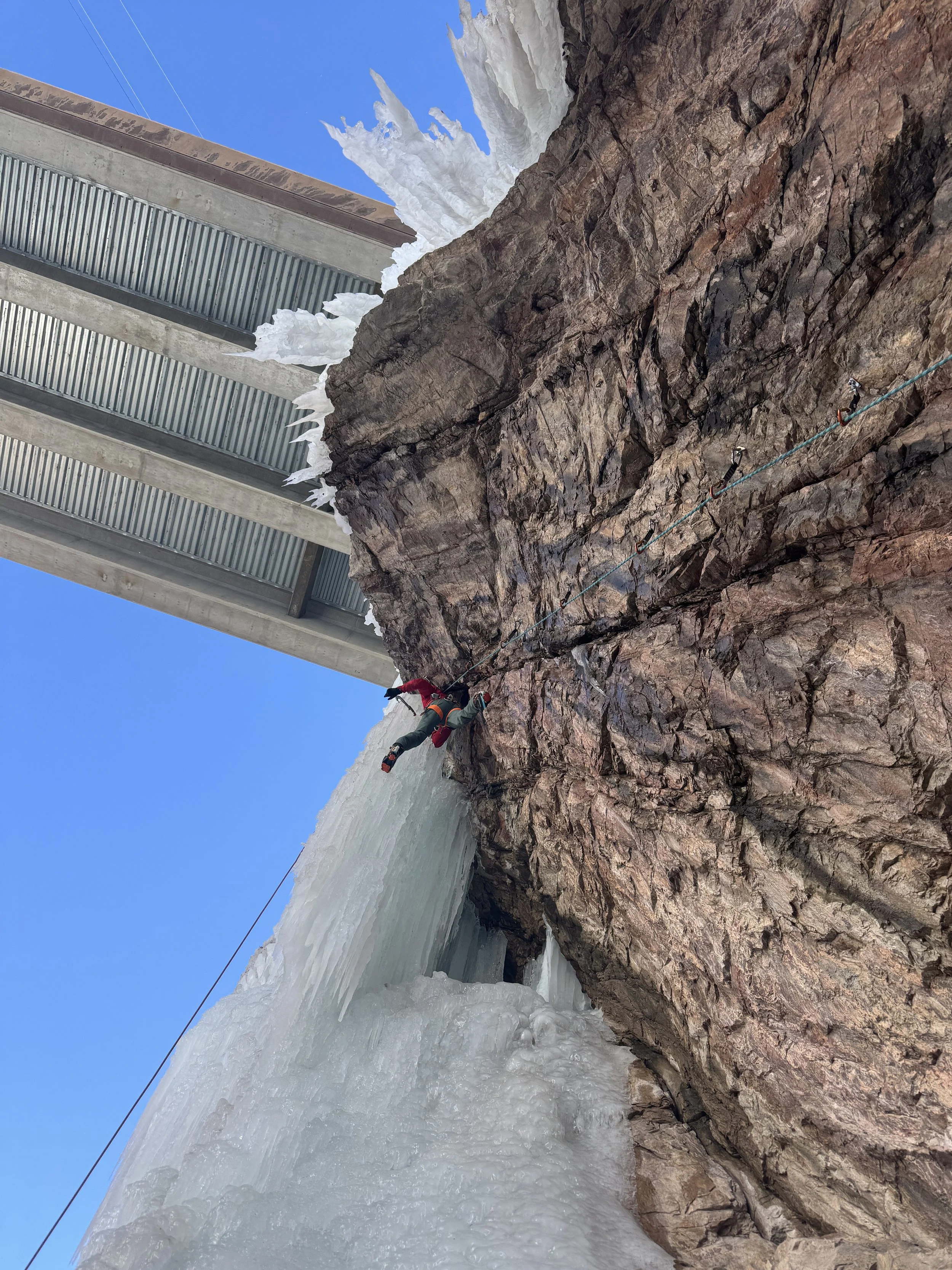 Mixed climbing in the Ouray ice park