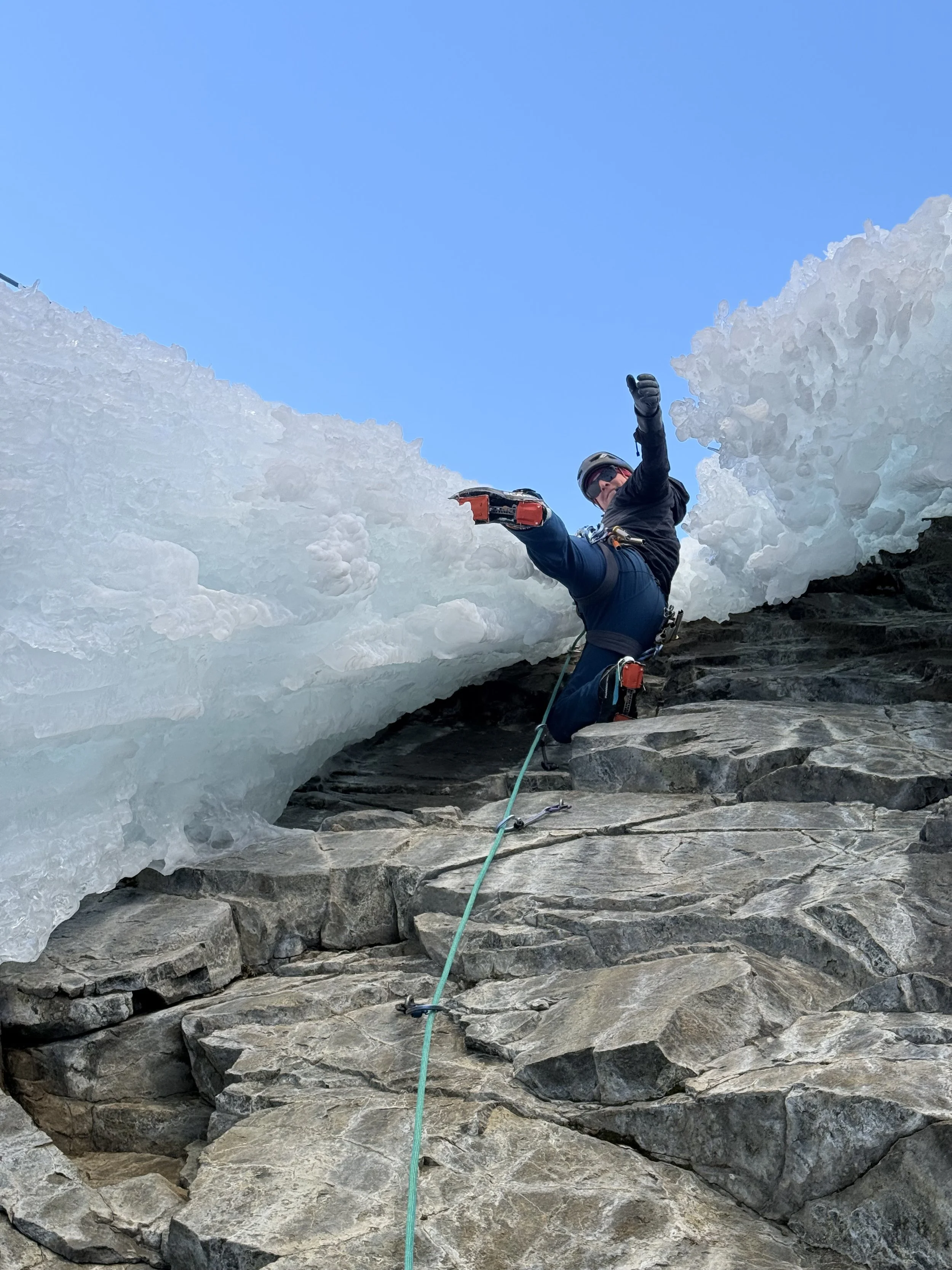Mixed climbing in the Ouray Ice Park