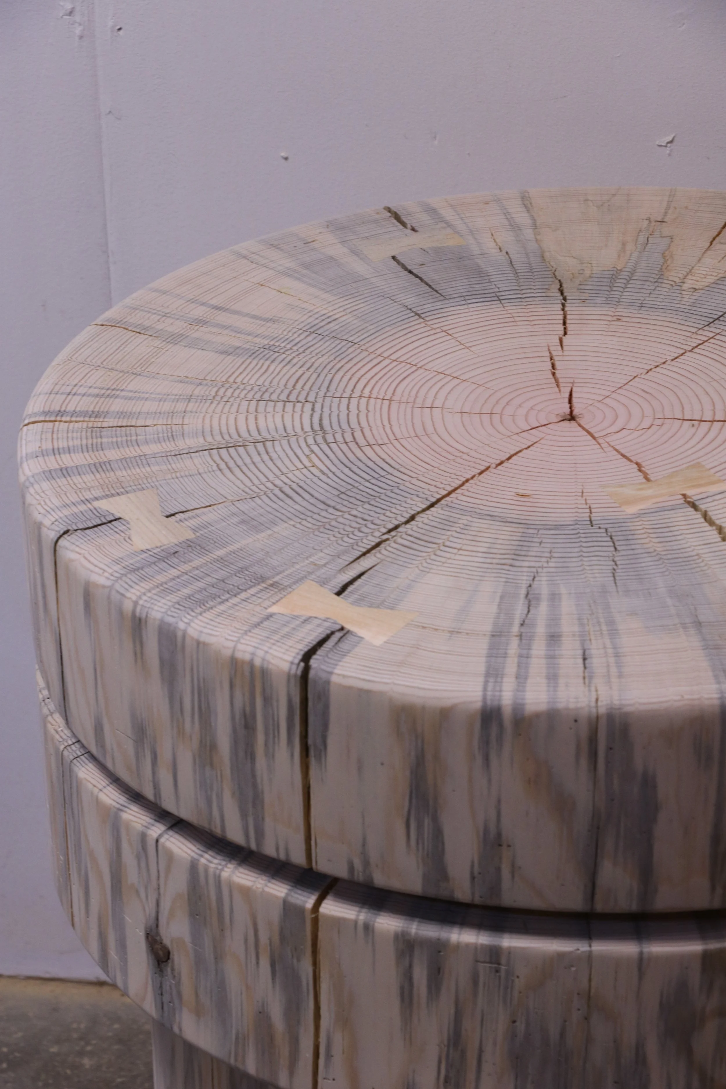 Year: 2023 Size: 26” x 24” Species: sugar pine Origin: angeles forest Finish: hard wax and oil 