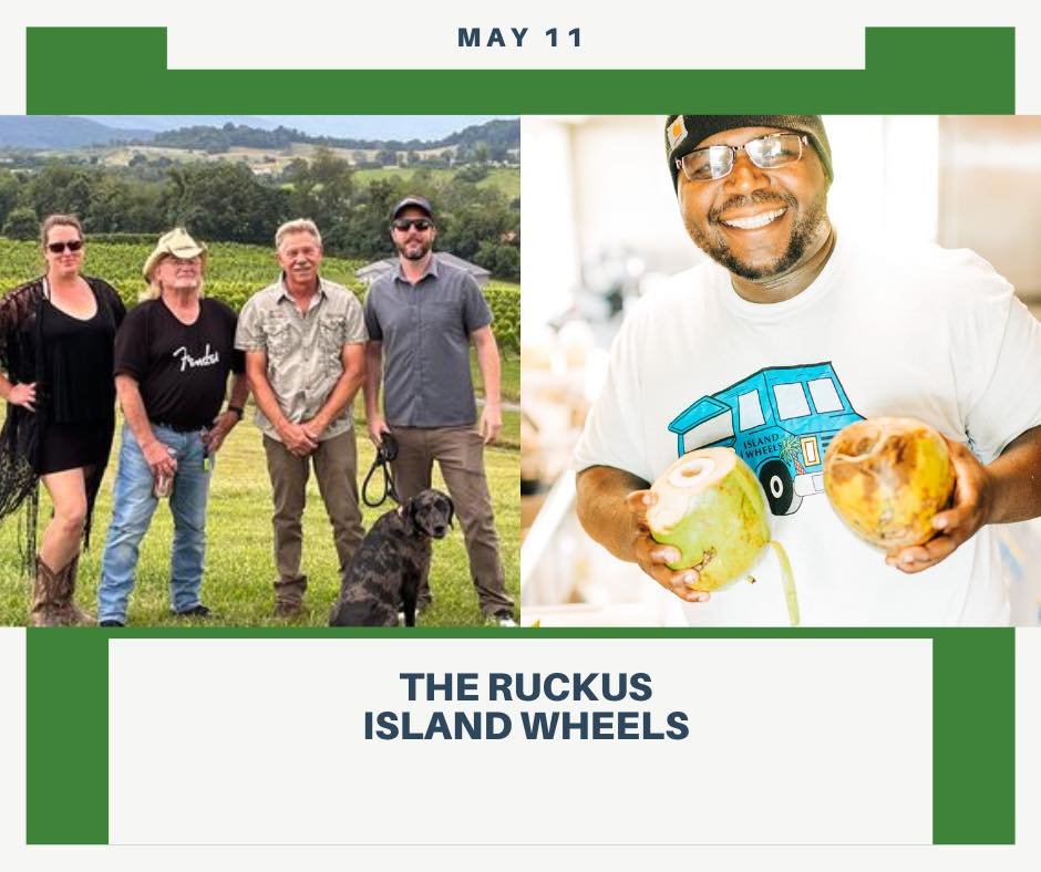 Tomorrow, we&rsquo;re having The Ruckus Bluegrass Band playing from 4:30-7:30. Island Wheels will be here as well serving from 12-8. If you&rsquo;ve never seen The Ruckus before, they put on a great show!