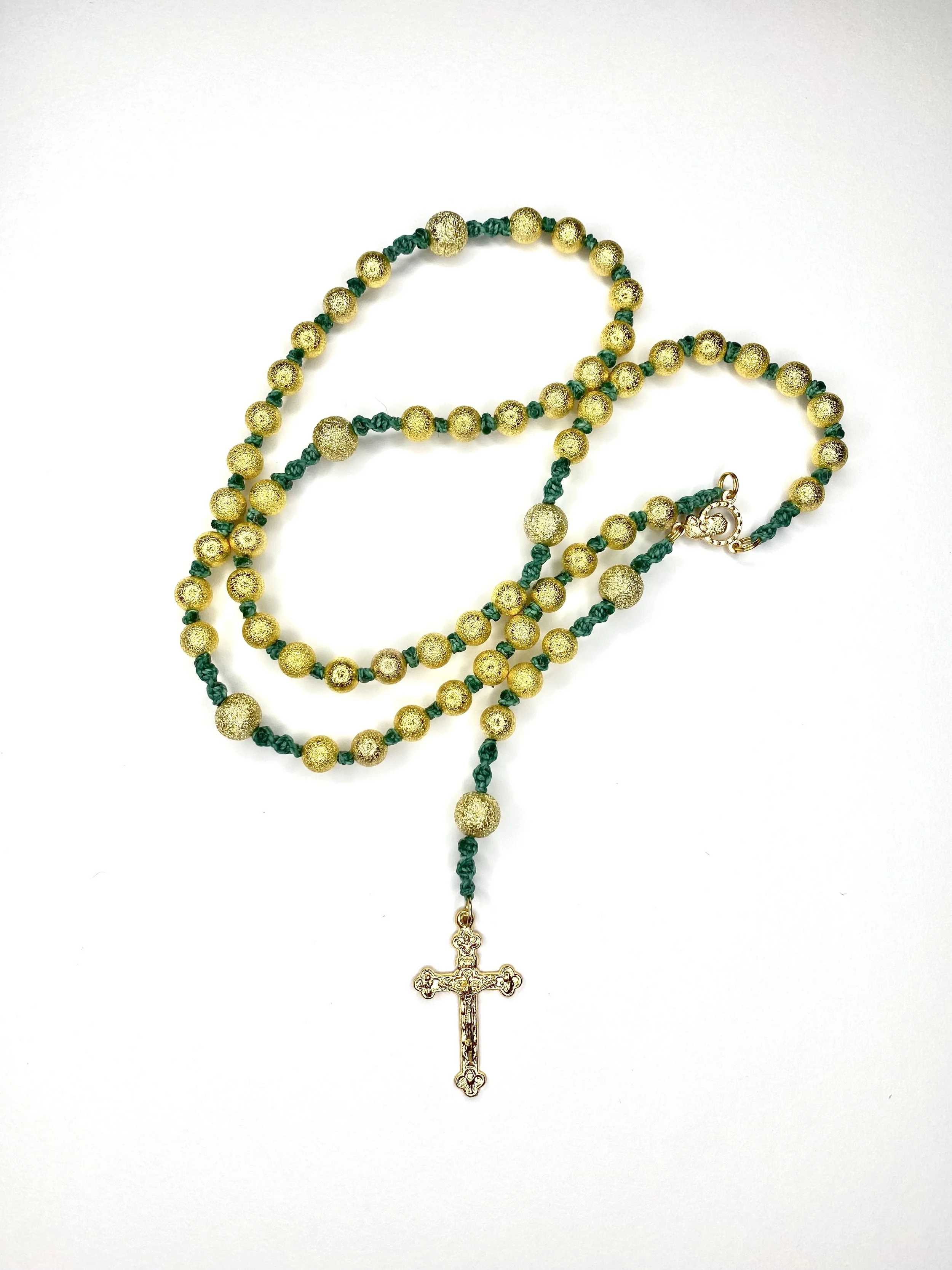 Gold Look Beaded Rosary
