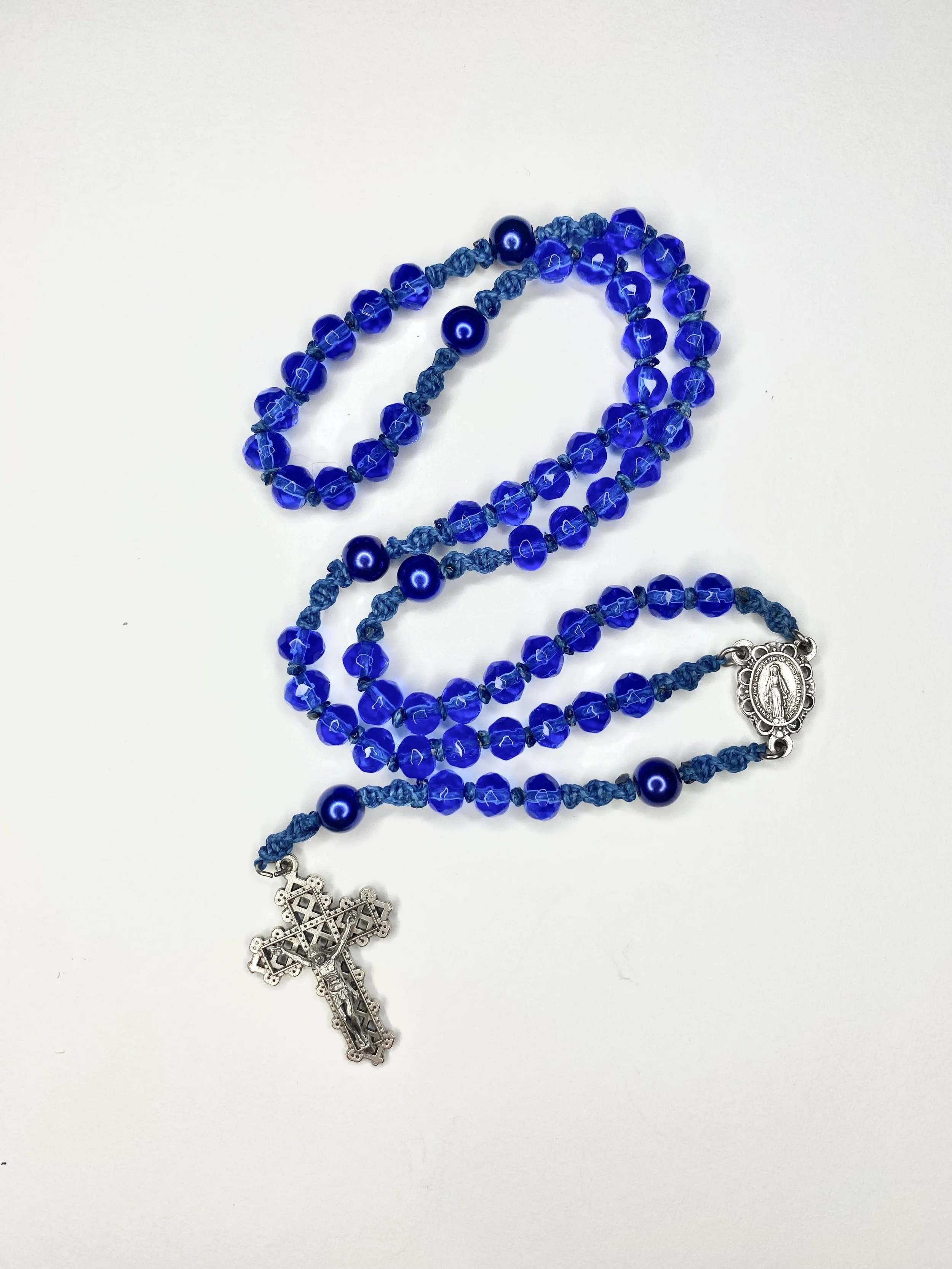 Glass Bead Rosary - Blue