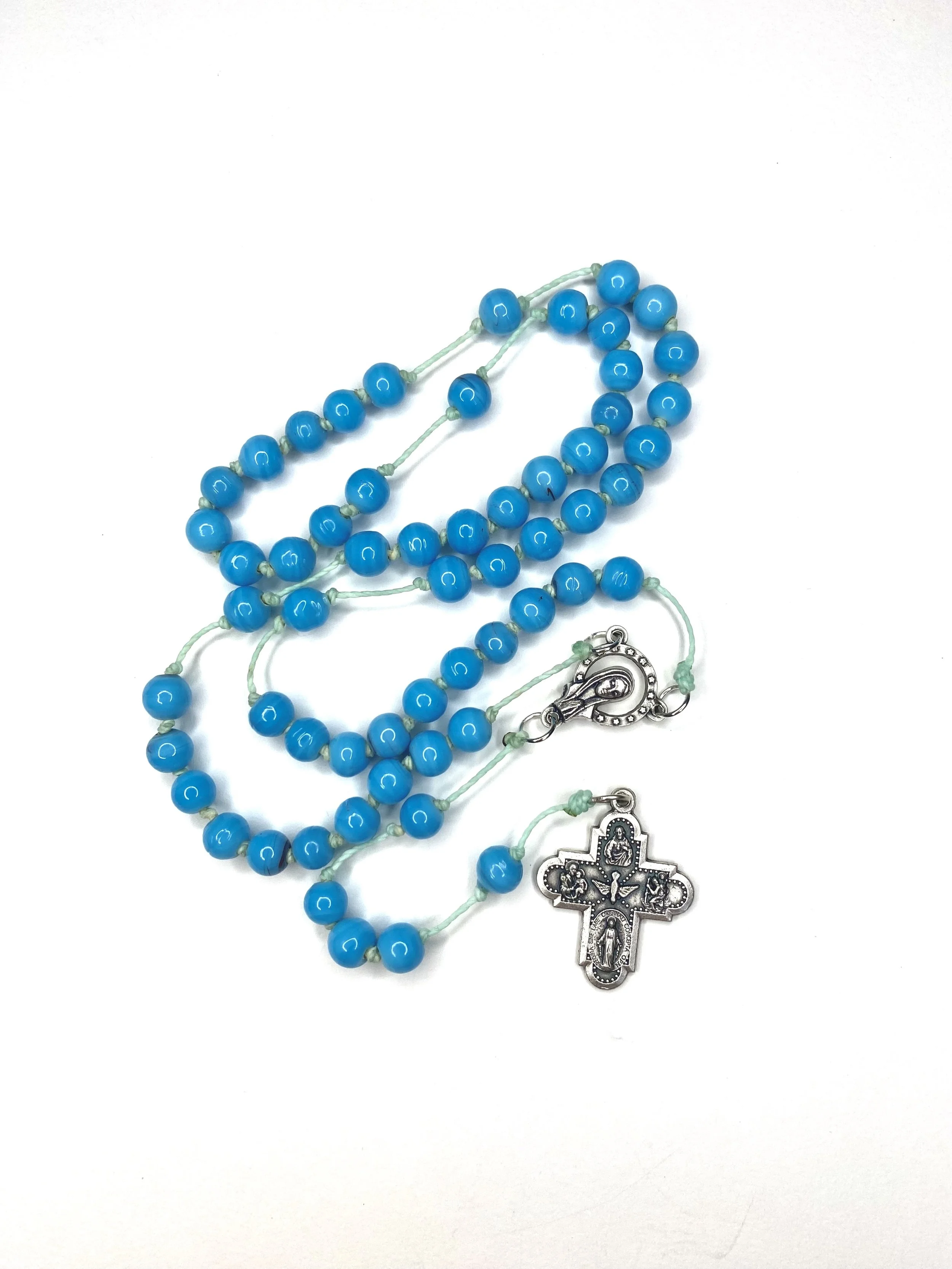 Ceramic Beaded Rosary - Blue