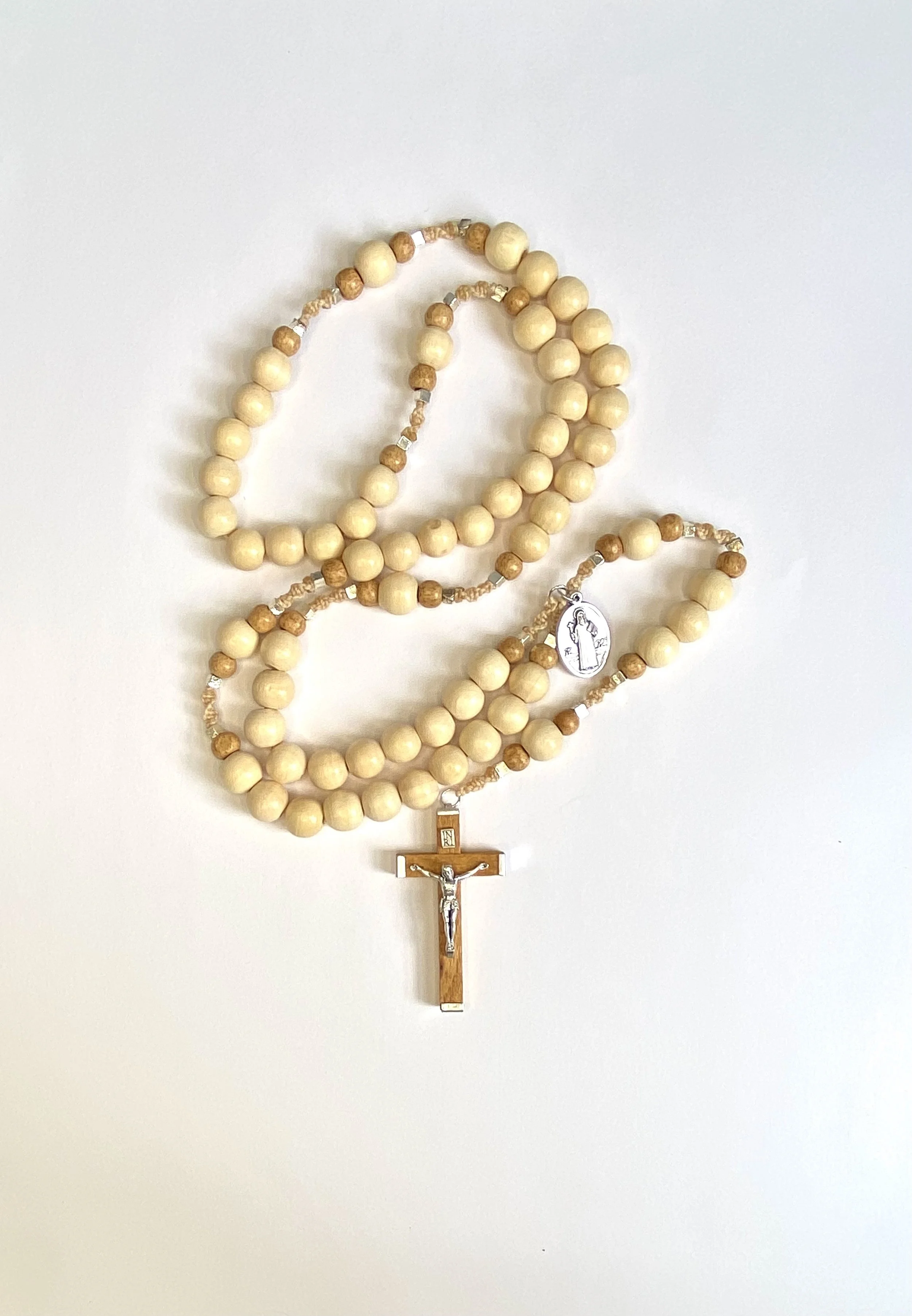 Light Wooden Rosary - Two Tone
