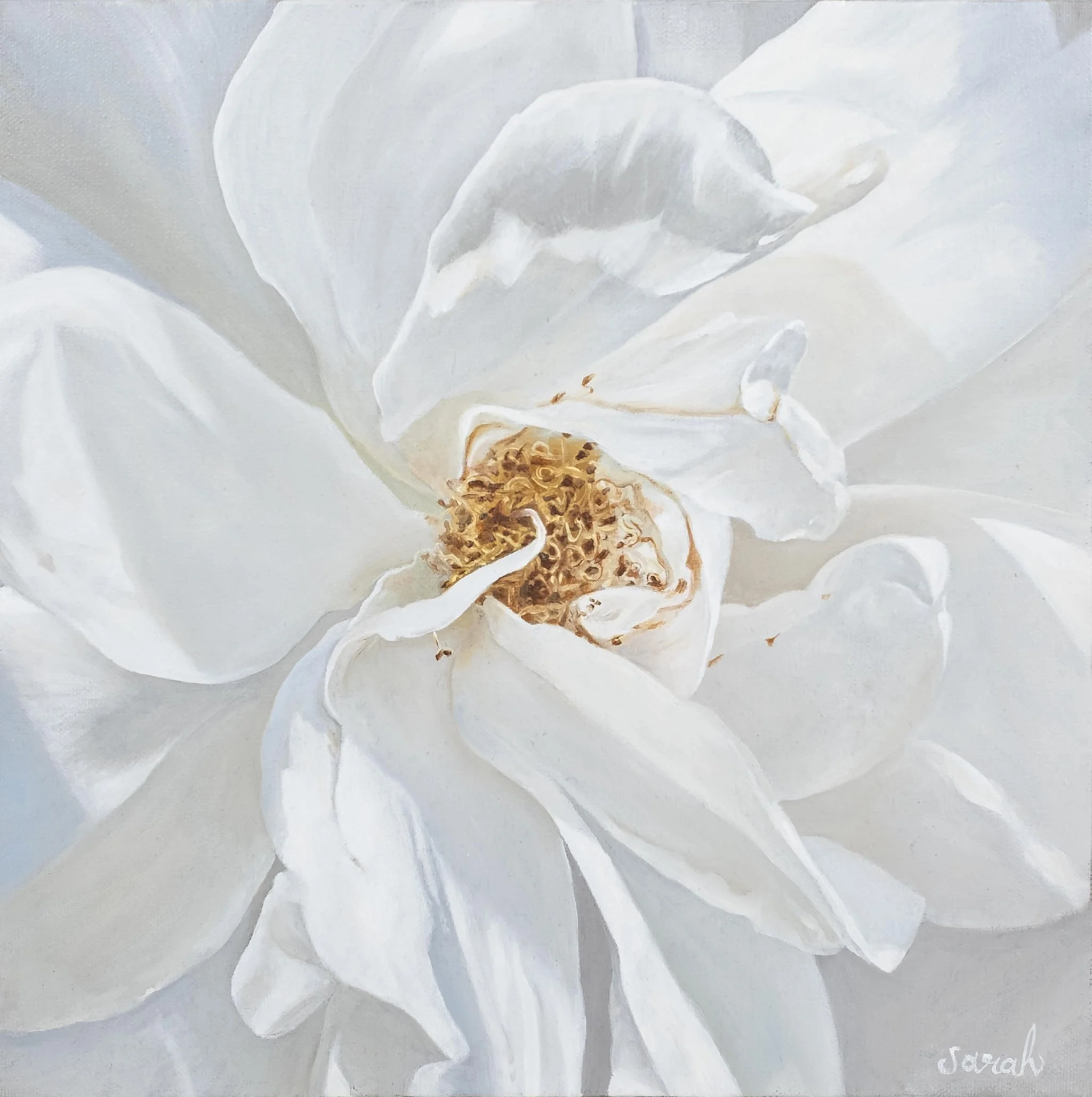 Veins of Light, 2025, oil on canvas board, 30.5 x 30.5cm