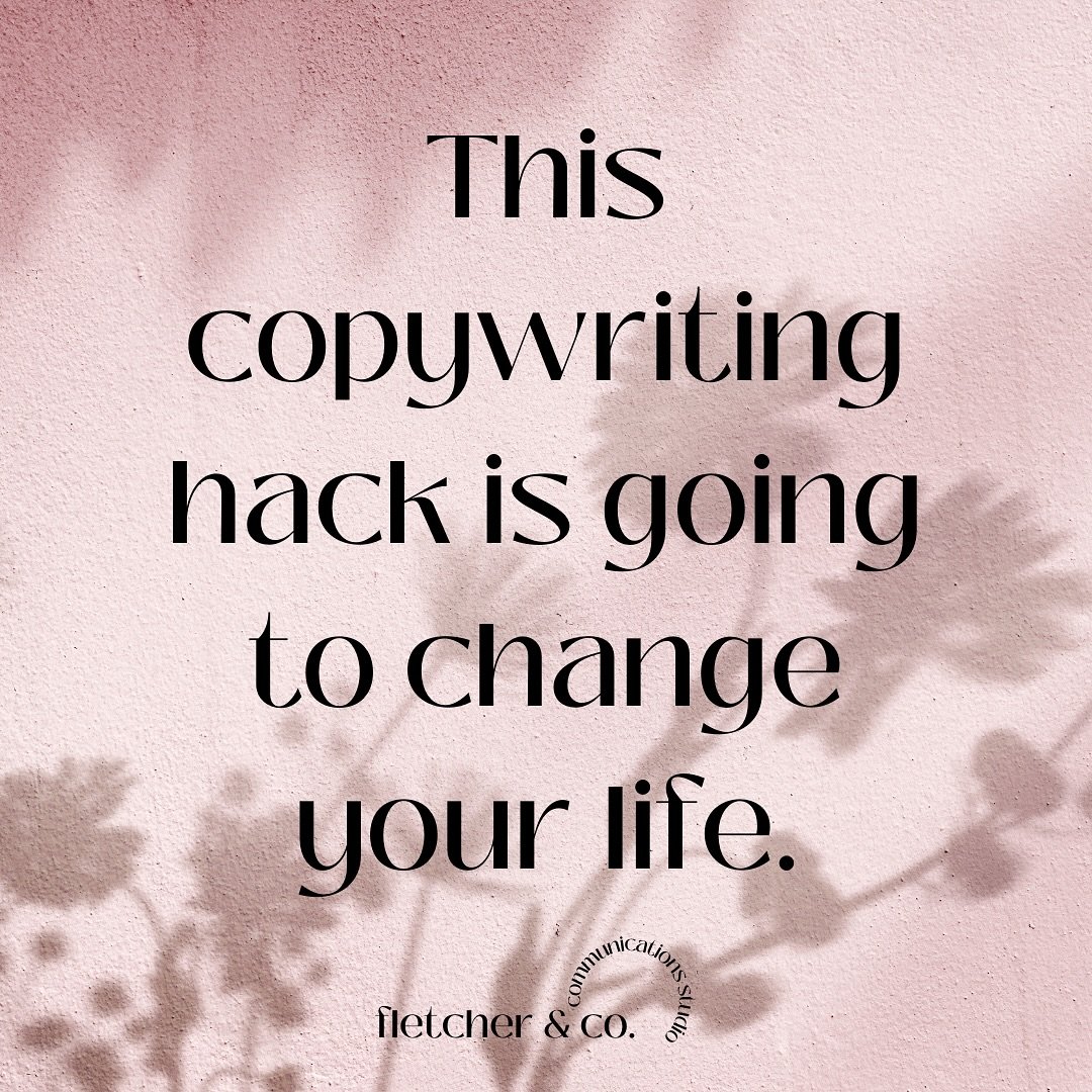 Do you struggle with writing sales and marketing copy? 

👉This copywriting hack is going to change your life.&nbsp;🧚&zwj;♀️

And no, it&rsquo;s not just to ask ChatGPT because generic ChatGPT prompts get generic ChatGPT&nbsp;results. And we can all