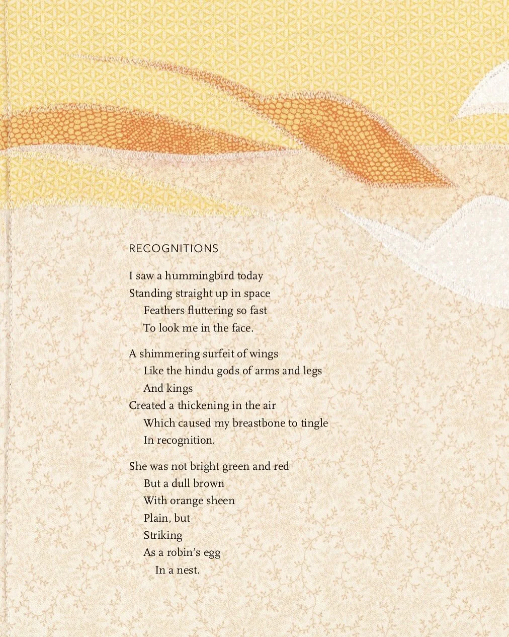 Recognitions, a poem by @christinaisobel and artwork by @deidrescherer. From EVERYDAY MERMAID, a poetry/art book we published in 2019. 

We spent so much time and intention on the design and paper and printing of this book. It is truly so special to 