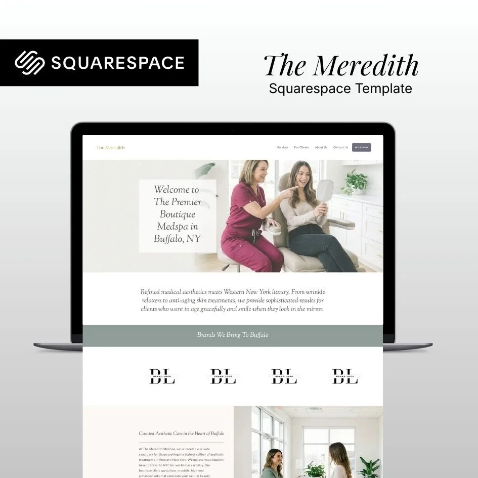 The  Meredith  Cover Photo - A Modern Squarespace Template