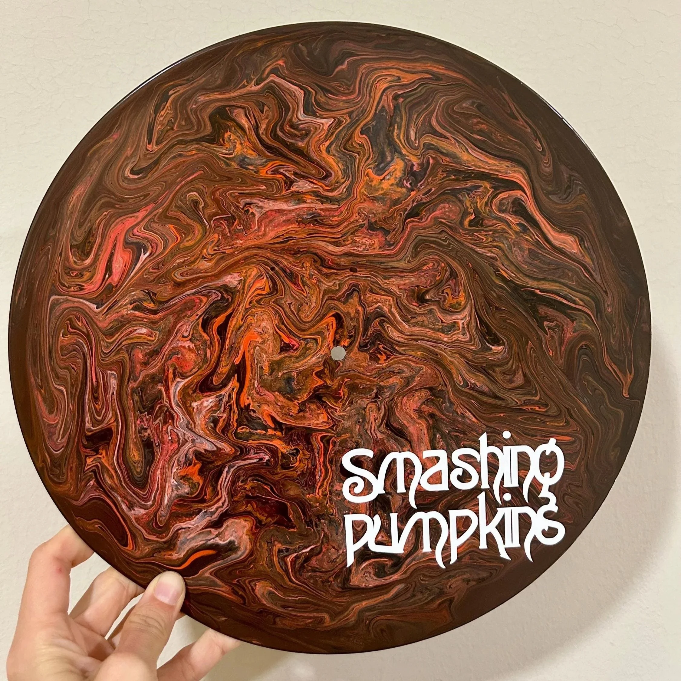 Smashing Pumpkins Painted Vinyl Record Art