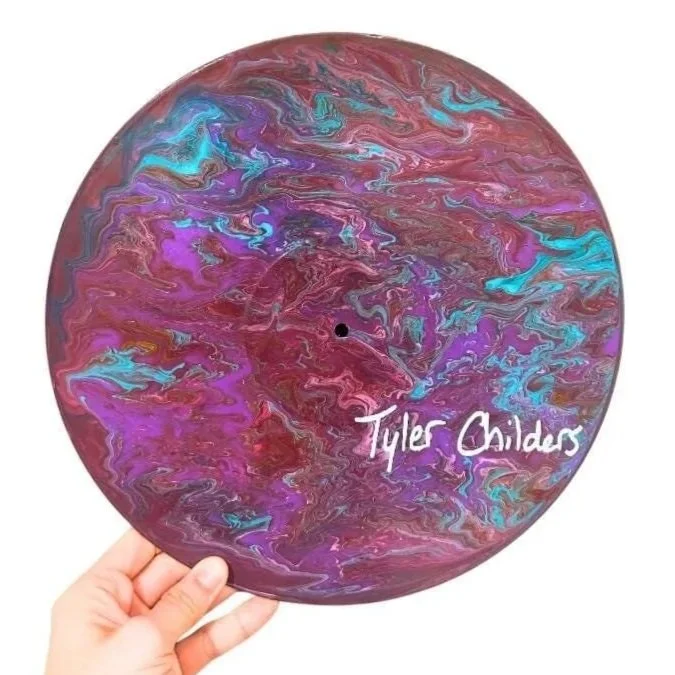 Tyler Childers Painted Vinyl Record Art