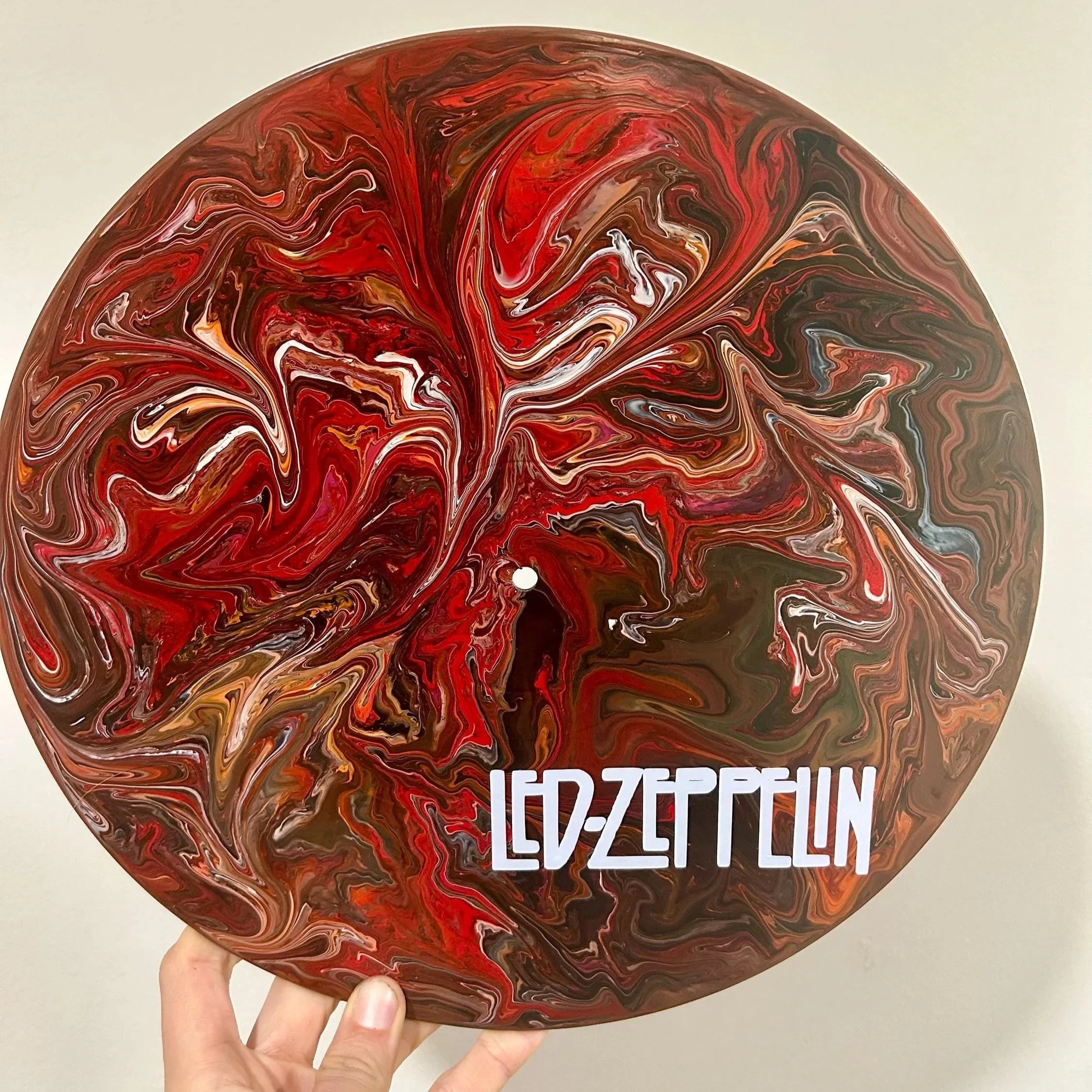 Led Zeppelin Vinyl Record Art | Upcycled Music Decor