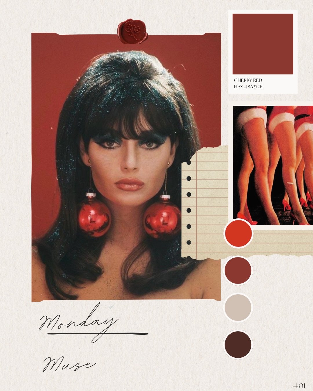 ~Monday Muse~

A weekly series of visual inspiration sourced from real life, found imagery, and design moments~curated through my lens.

This week&rsquo;s muse is rooted in holiday glamour-rich reds, vintage allure, and playful decadence.❤️&zwj;🔥
~~