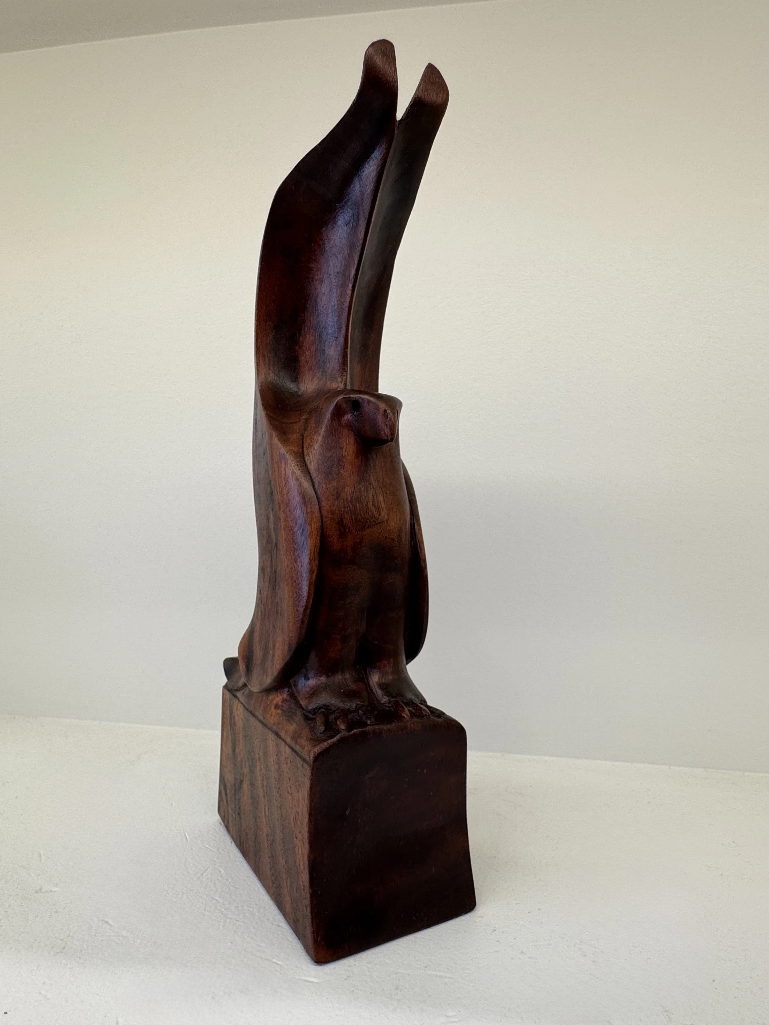 Dennis Fisher "Gothic Eagle" Carved 12"h x 4"w x 3"d , Walnut $425