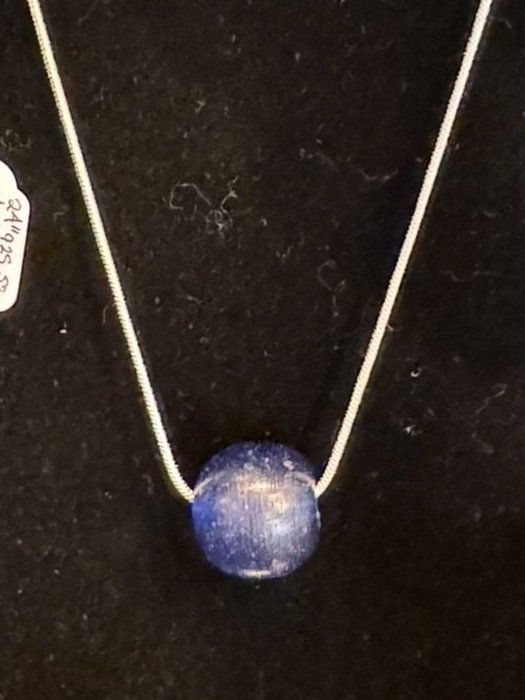Antique Trade Bead on a 925 Sterling Silver Chain