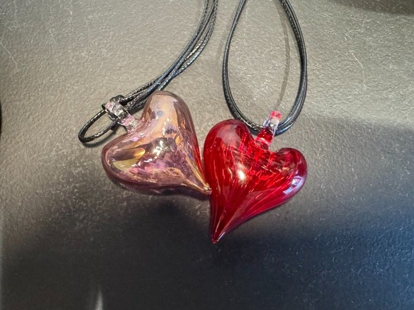 Handblown Egyptian Heart Necklaces - Fairtrade -