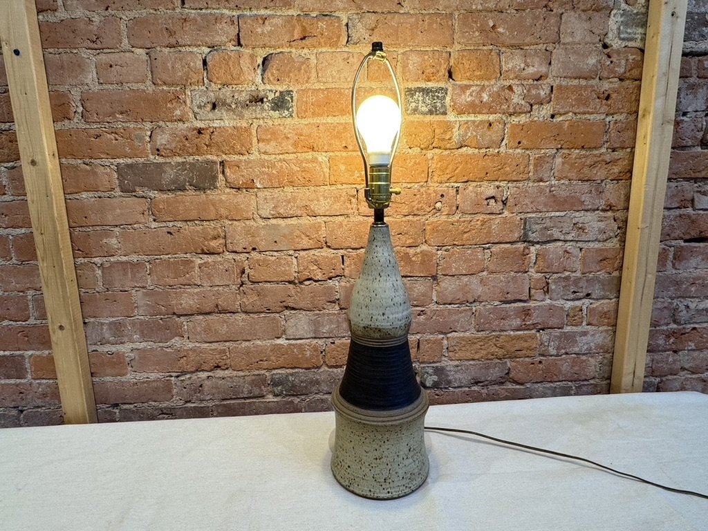 Hand Thrown MCM Table Lamp - $160
