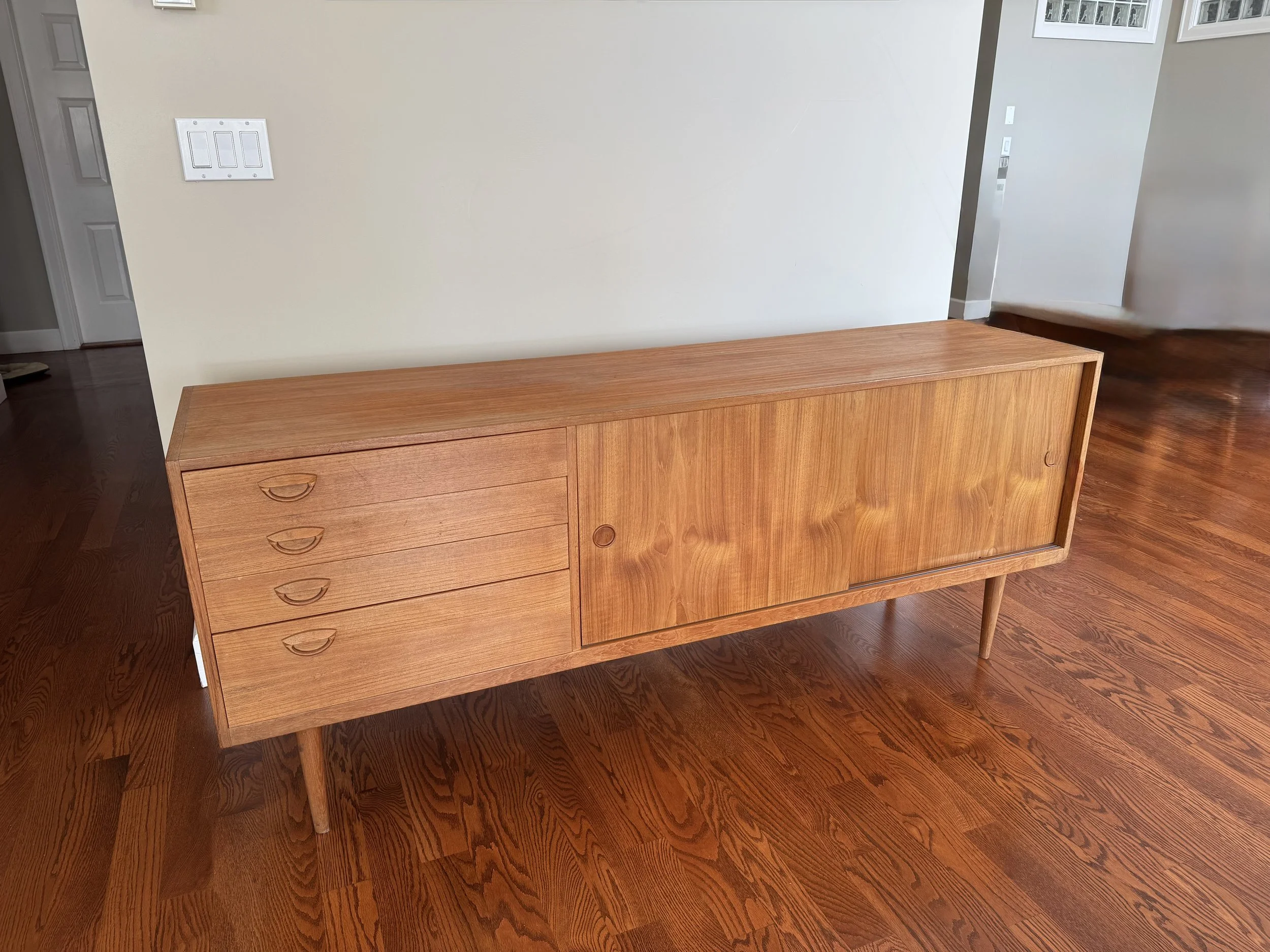 Teak MCM Arne Vodder Style Buffet / Credenza 71.25"L x 17.5"D x 29.5"H - Vintage - $1,950