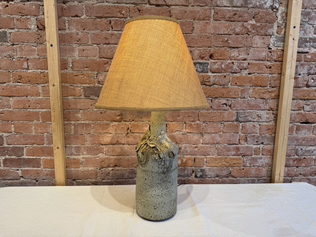 Hand Thrown Stoneware MCM Table Lamp - Vintage - Approx. 1960 to late 1970's - $200