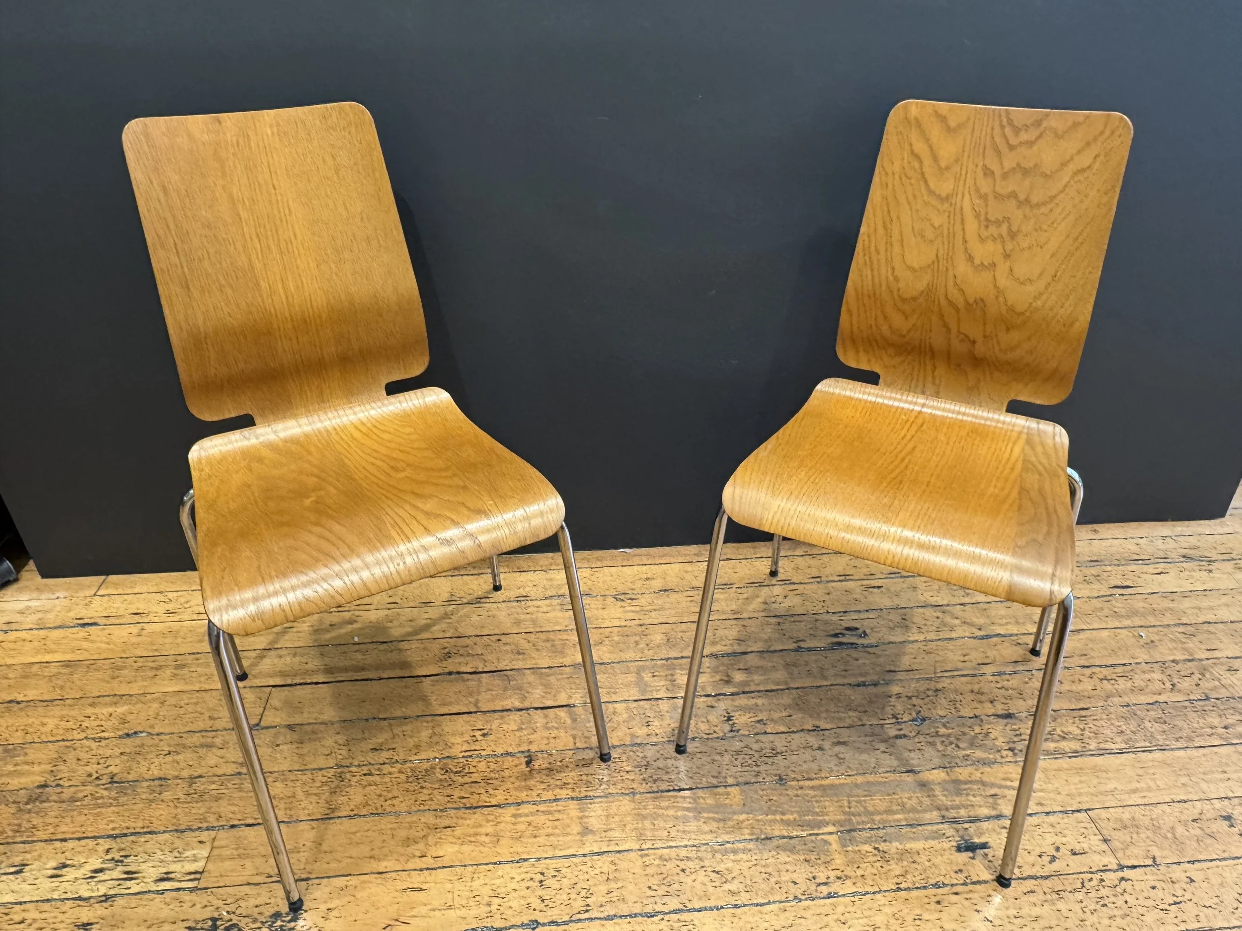 SOLD - Gilbert Bent Plywood Chairs by Carina Bengs for Ikea 1990's - Vintage - $150 pair