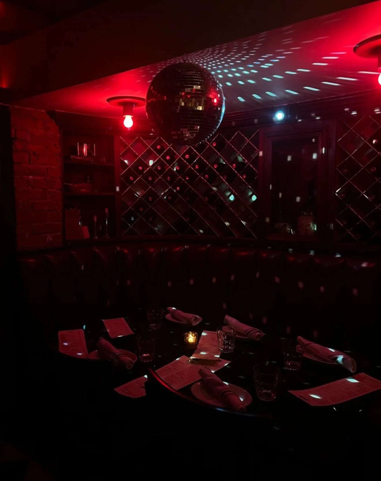 claiming the booth with the disco ball because vibes matter🪩🥂📸
