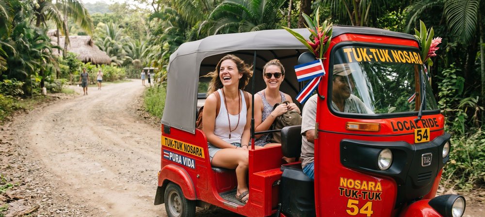 Traveling by Tuk-Tuk in Nosara