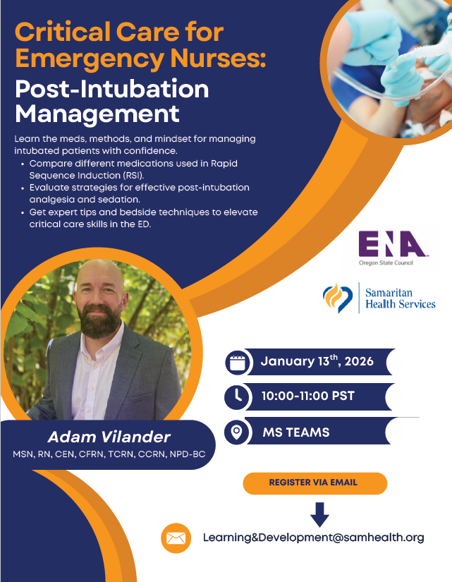 Critical Care for Emergency Nurses: Post-Intubation Management