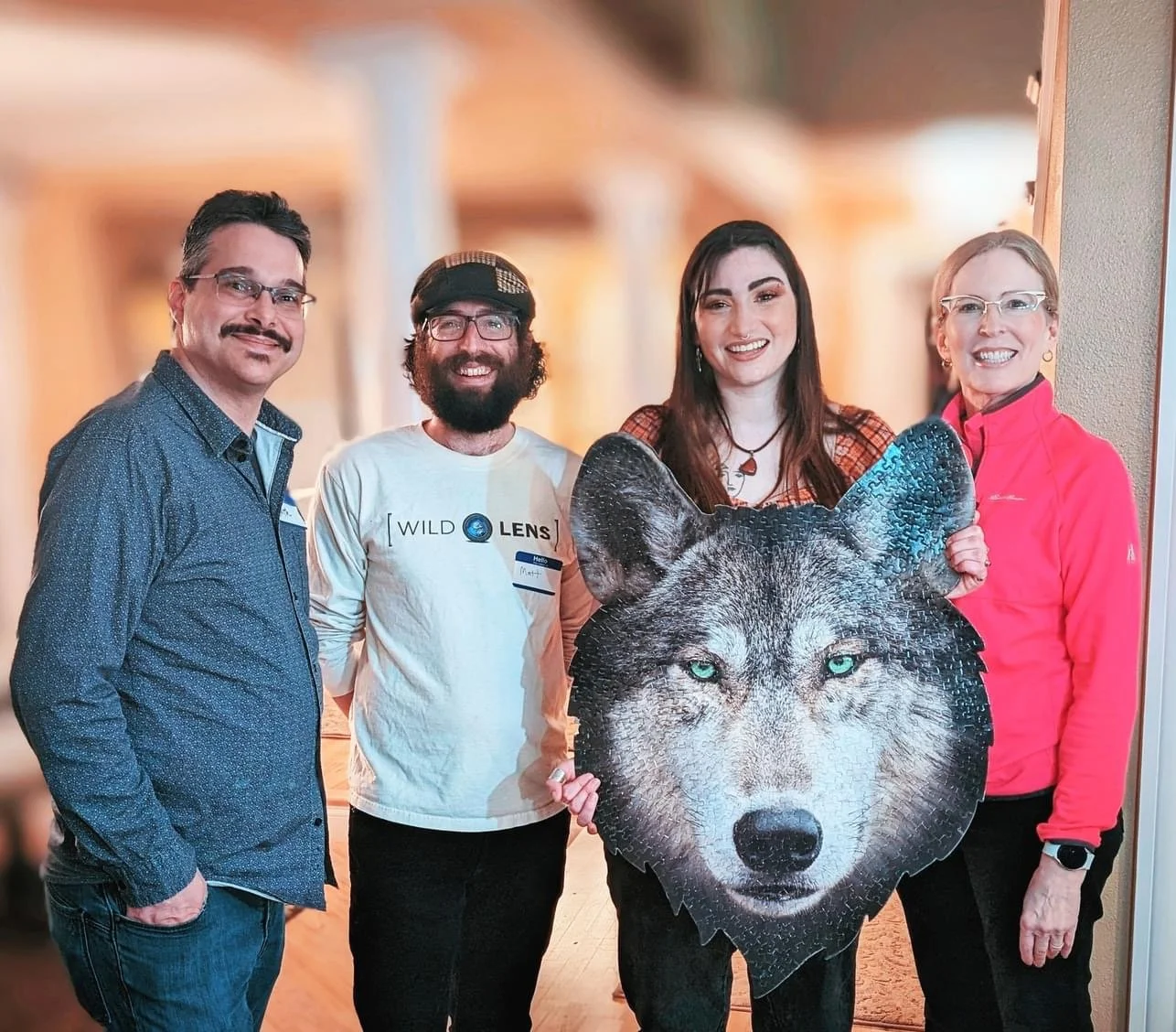 Members of the Children of the Wolves team during a 2024 fundraiser for the film.
