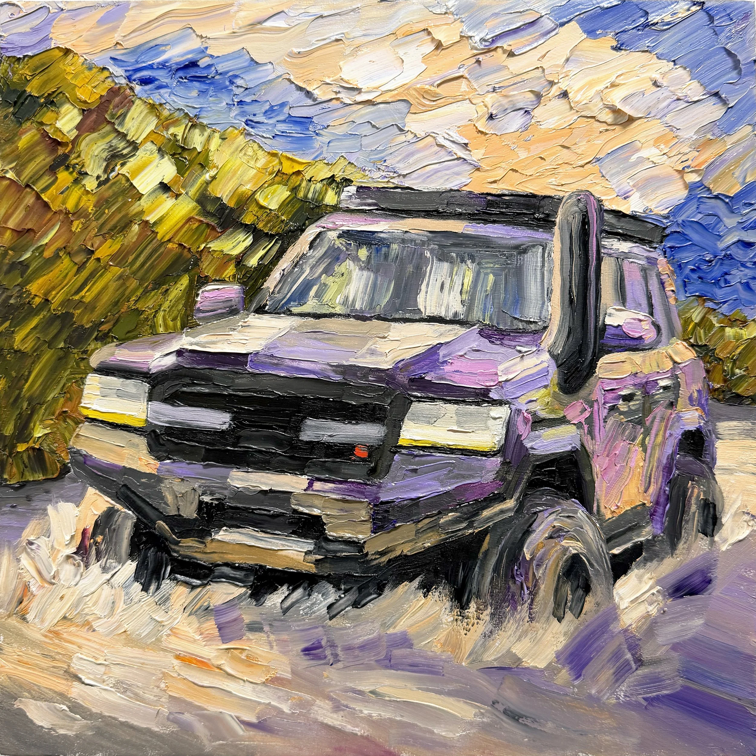 Cruisin, Oil on Wood Panel, 30 x 30cm