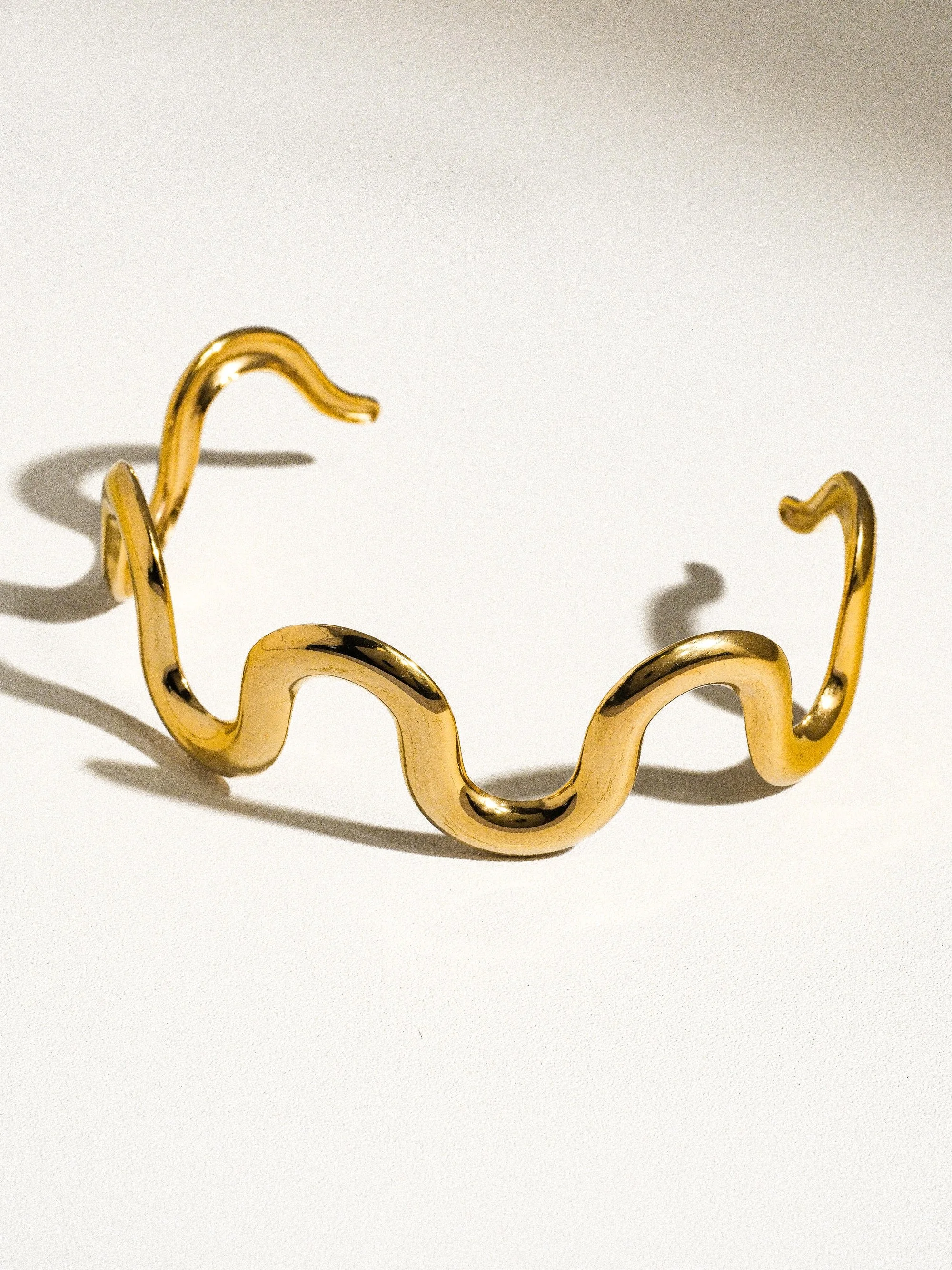 Felix 18K Non-Tarnish Wavy Bold Statement Bracelet