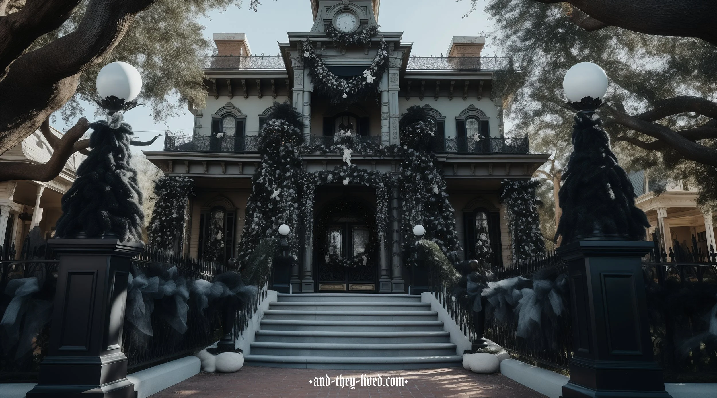 A Christmas of Eerie Elegance: Our Haunted Mansion-Inspired Decor — And ...