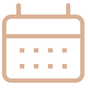 Icon of a calendar with a grid of days.