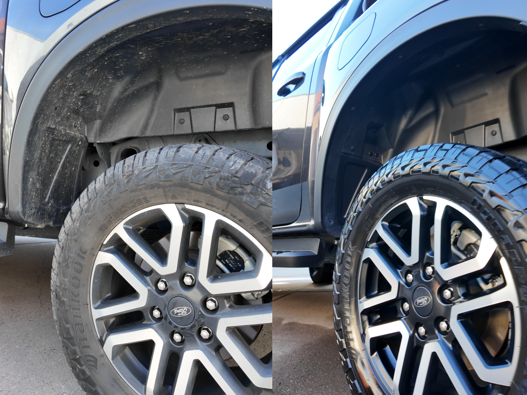 Tire and fender cleaning