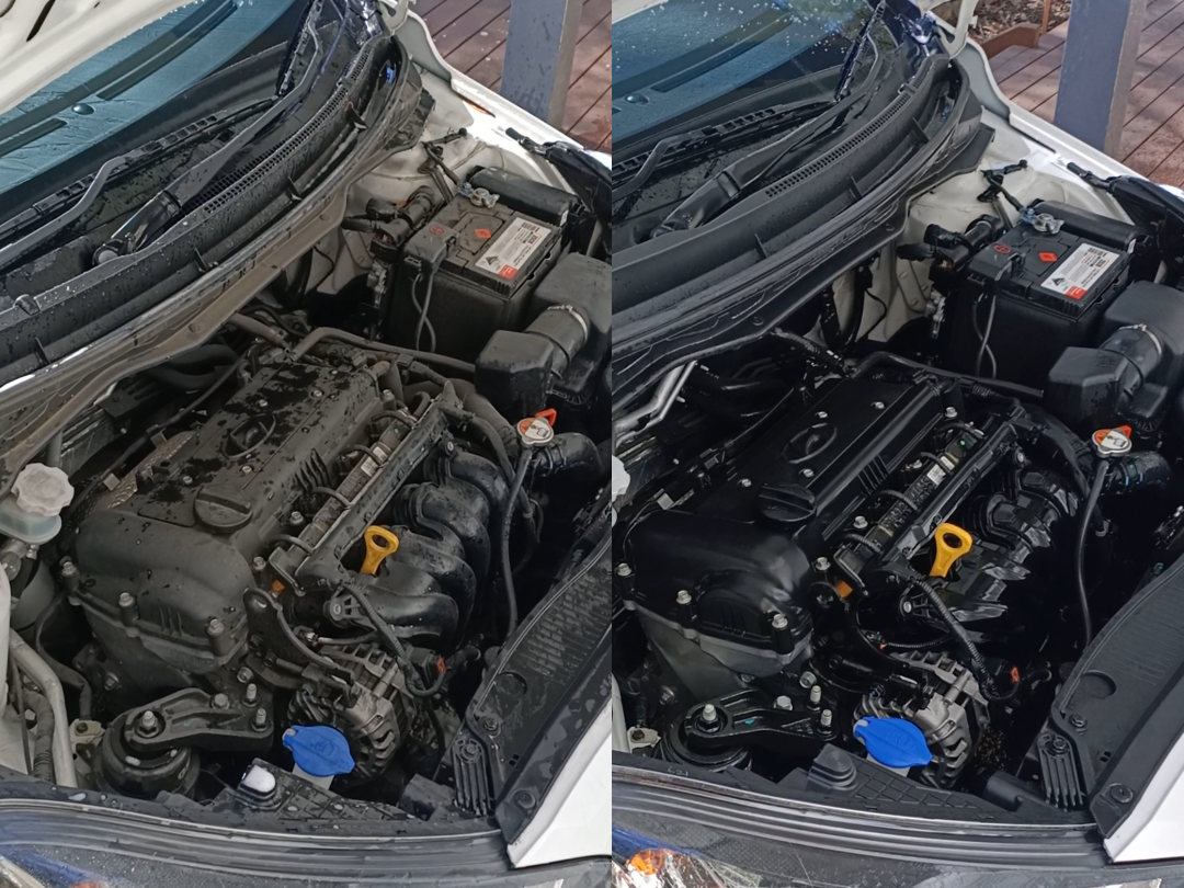 Engine bay cleaning